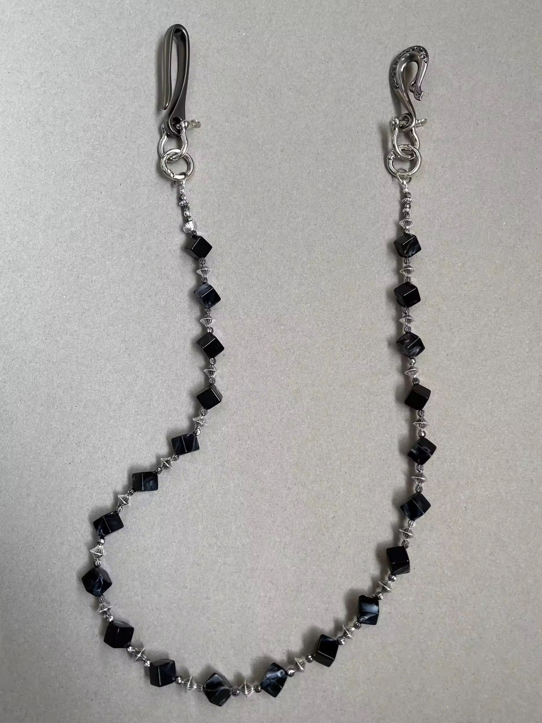 Other Unisex acrylic black bead Wallet Chain Size ONE SIZE - 2 Thumbnail