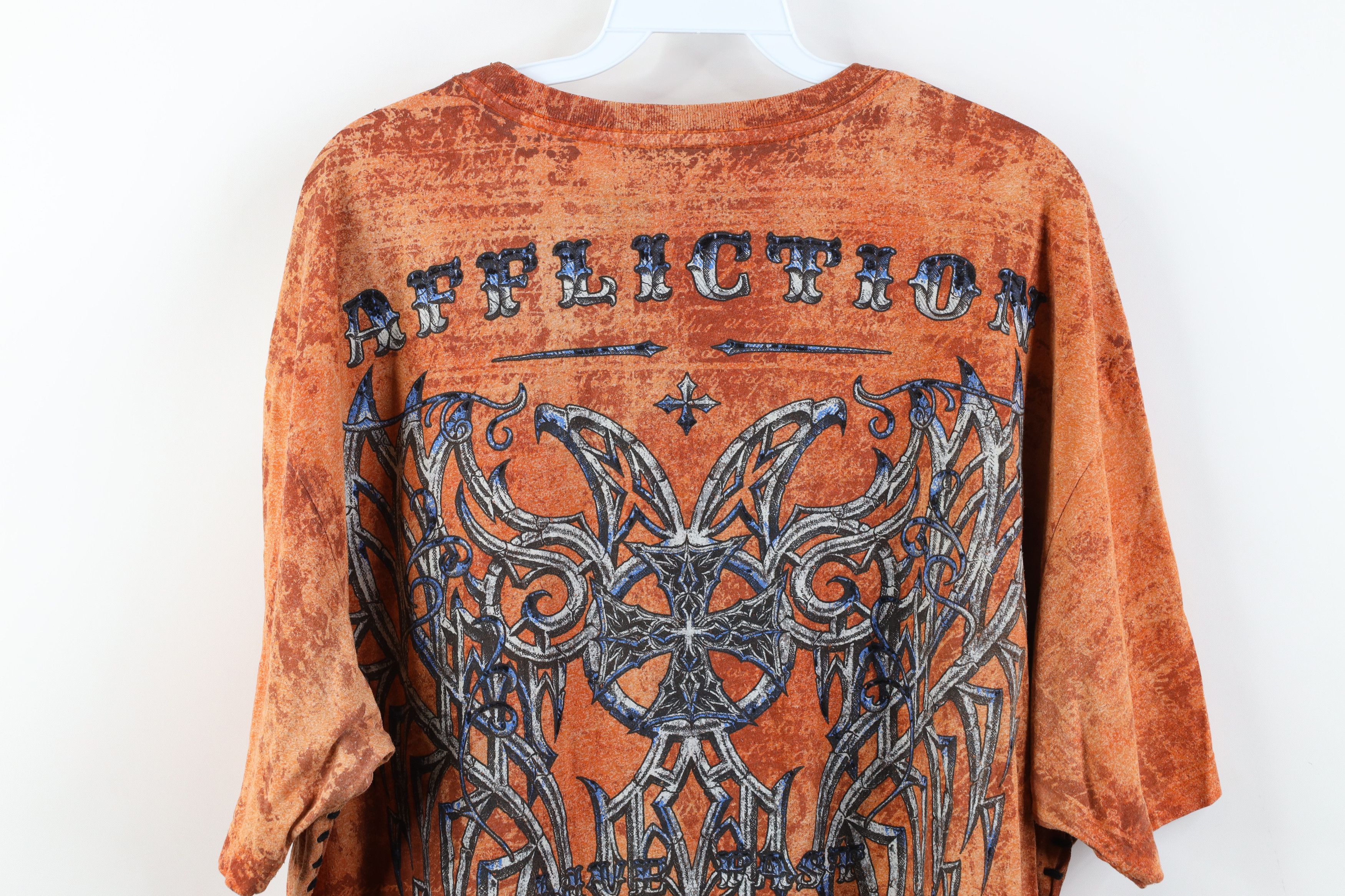 Affliction Vintage Y2K Affliction Cross UFC MMA Fighting T-Shirt USA Size US XXL / EU 58 / 5 - 14 Thumbnail