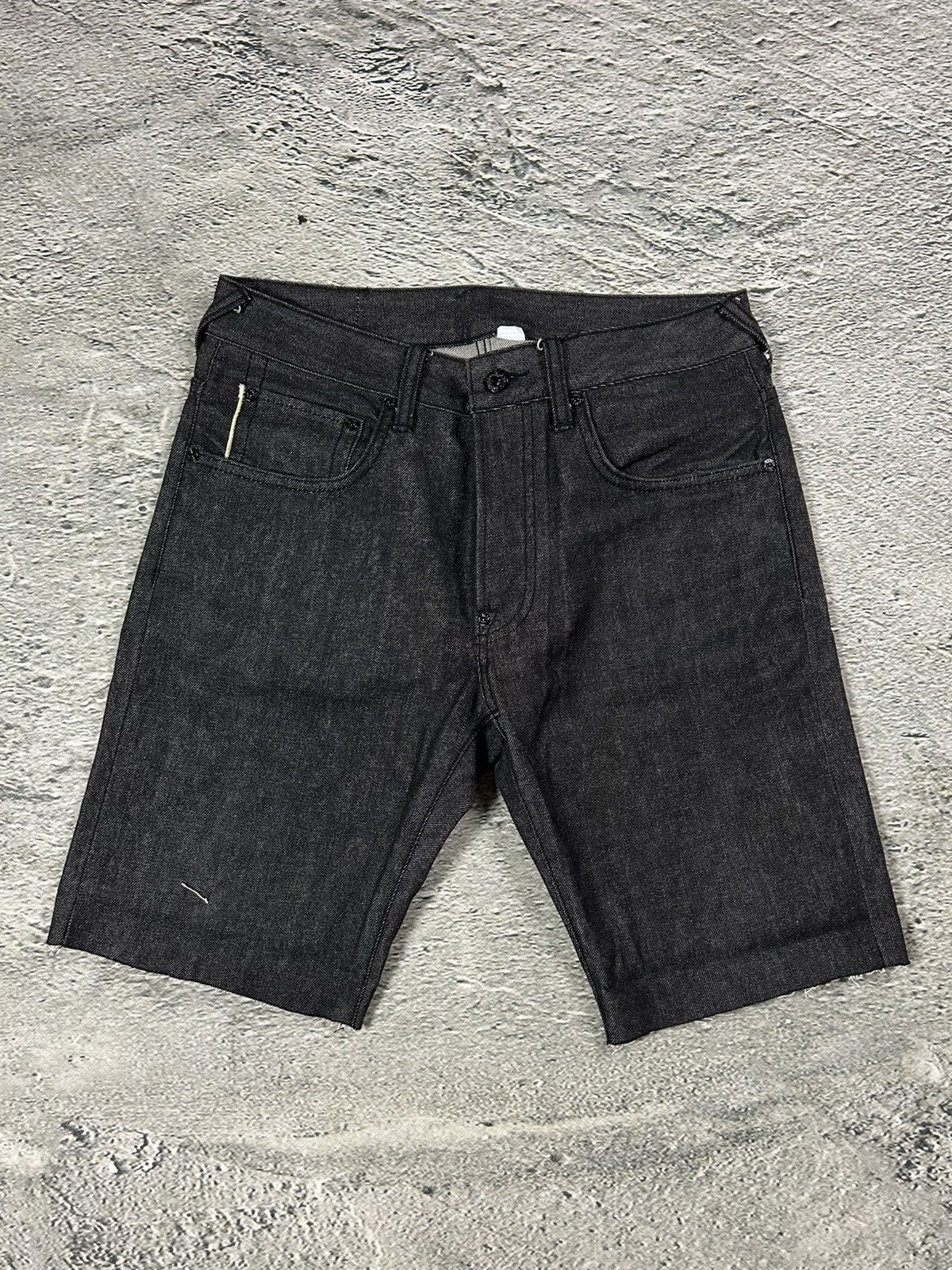 Evisu Evisu jorts black gray shorts raw denim leather seagulls Size US 30 / EU 46 - 5 Thumbnail