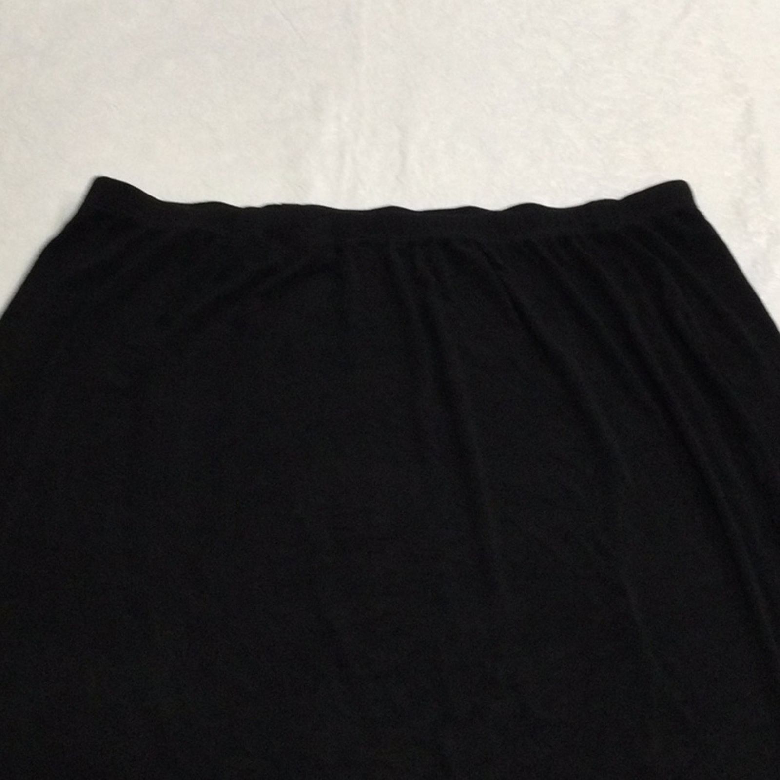 Chicos Chico's Travelers Black Elastic Waist Straight Skirt 3/XL/16 Size 38" / US 16 / IT 52 - 5 Thumbnail