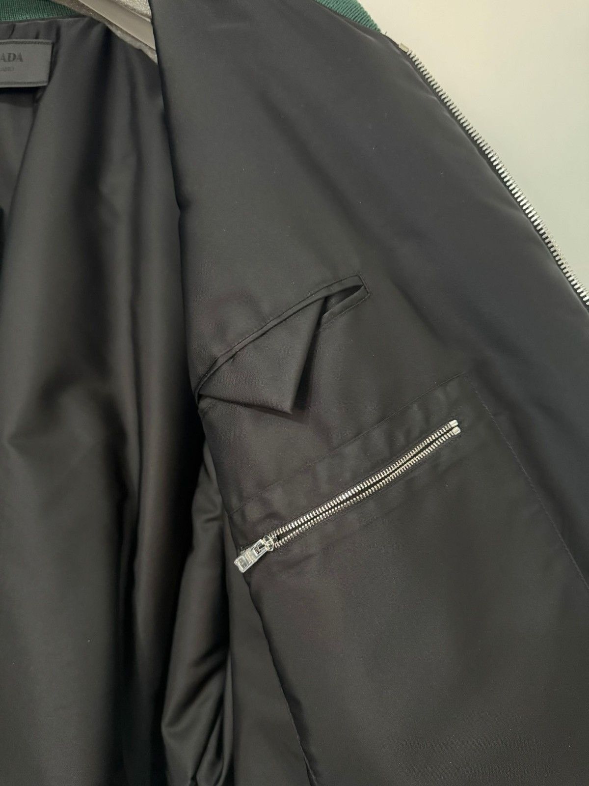 Prada Prada Oversized nappa leather bomber jacket bottle green Size US XXL / EU 58 / 5 - 10 Thumbnail
