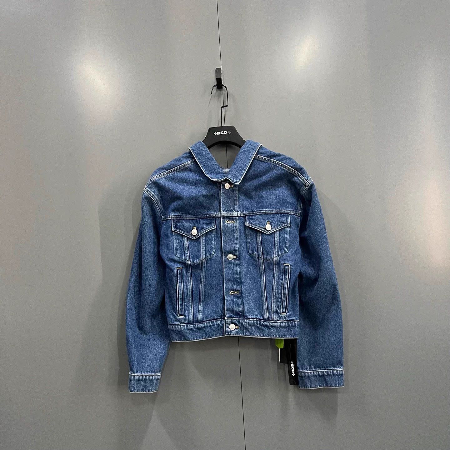 Balenciaga Balenciaga Blue Denim Jacket 34 95 New Size XXS / US 00 / IT 34 - 1 Thumbnail