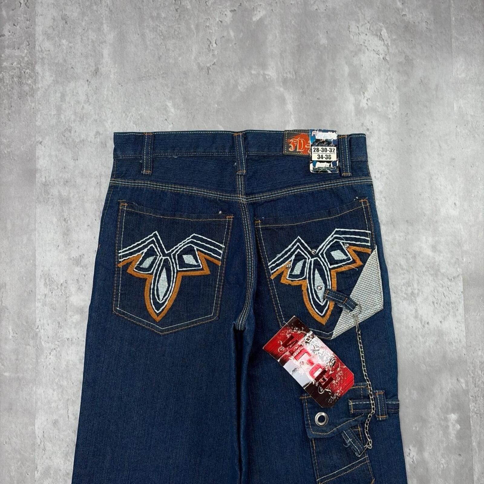 Other Y2K American Vintage Deadstock Baggy Carpenter Denim Jeans Size 28" / US 6 / IT 42 - 3 Thumbnail