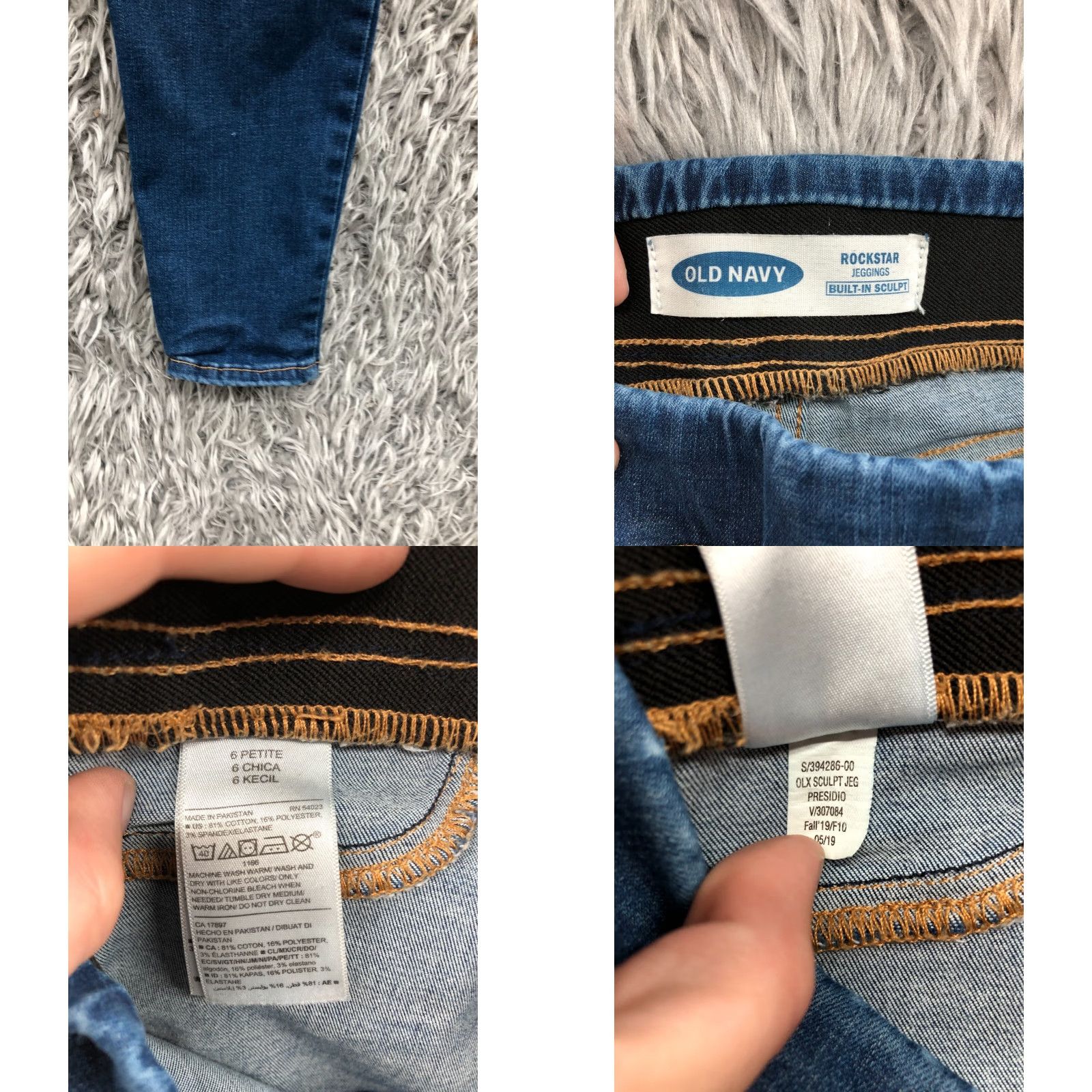 Old Navy VINTAGE Old Navy Rockstar Jegging Jeans Womens Medium Wash Blue Size 28" / US 6 / IT 42 - 8 Thumbnail