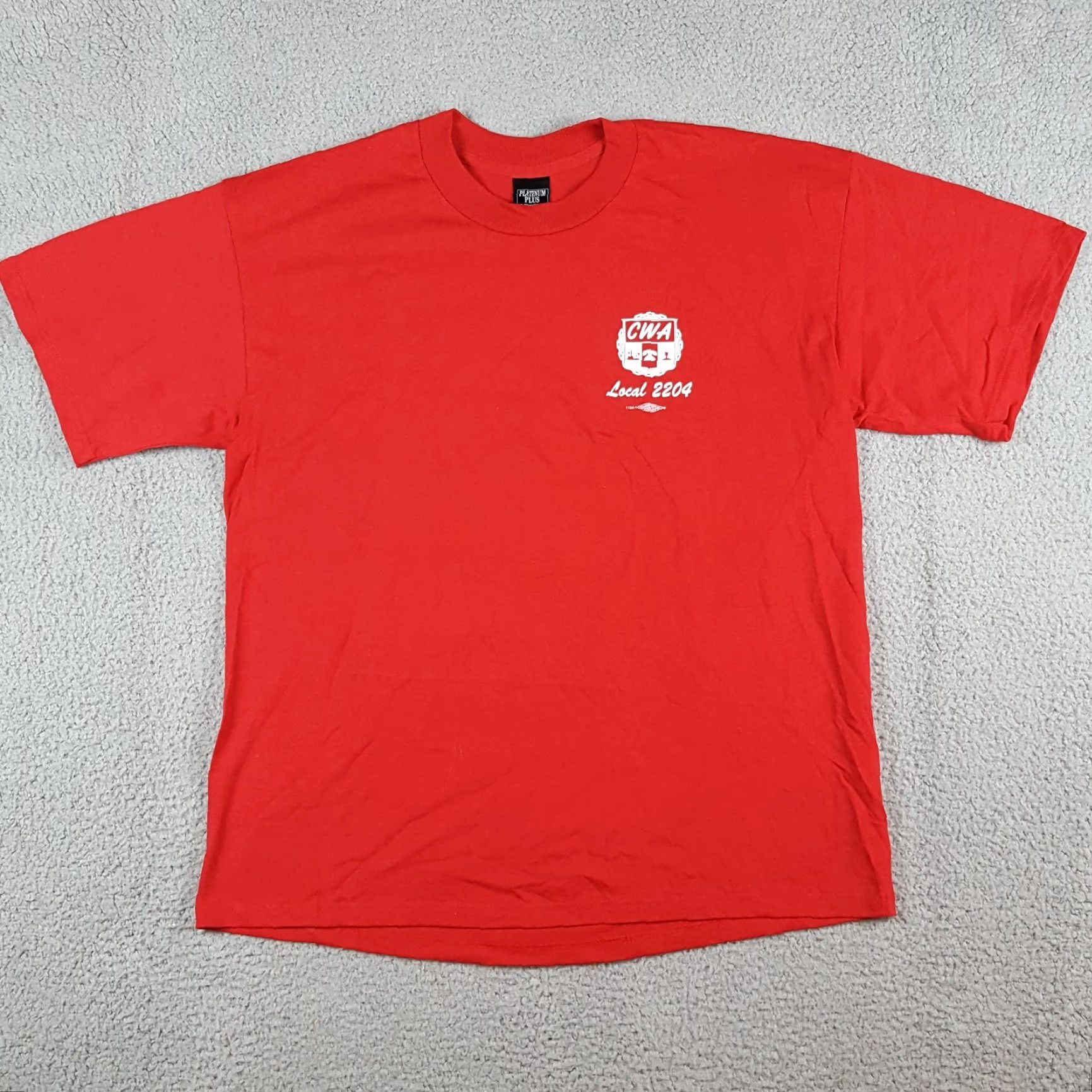Vintage VINTAGE Platiunum Plus Cobra Snake American Workwear T-Shirt XL Red 90s Mens Crew Neck Short Sleeve Cotton Logo Embroidered USA Workwear Size US XL / EU 56 / 4 - 2 Thumbnail