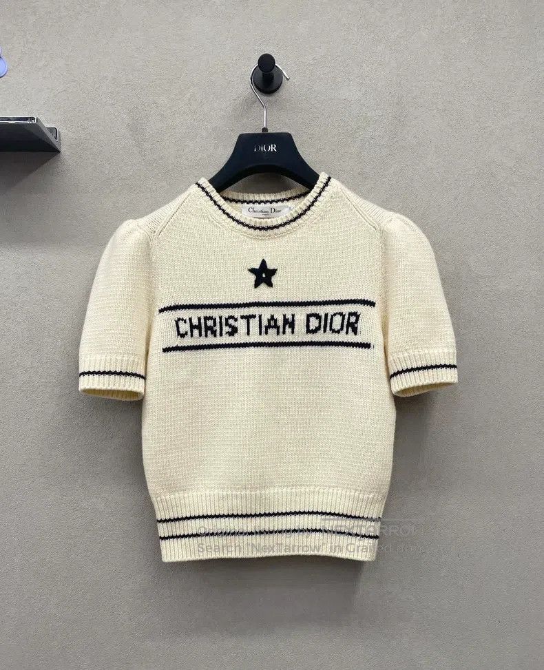Dior Dior Beige wool knitted short sleeves Size XS / US 0-2 / IT 36-38 - 1 Thumbnail