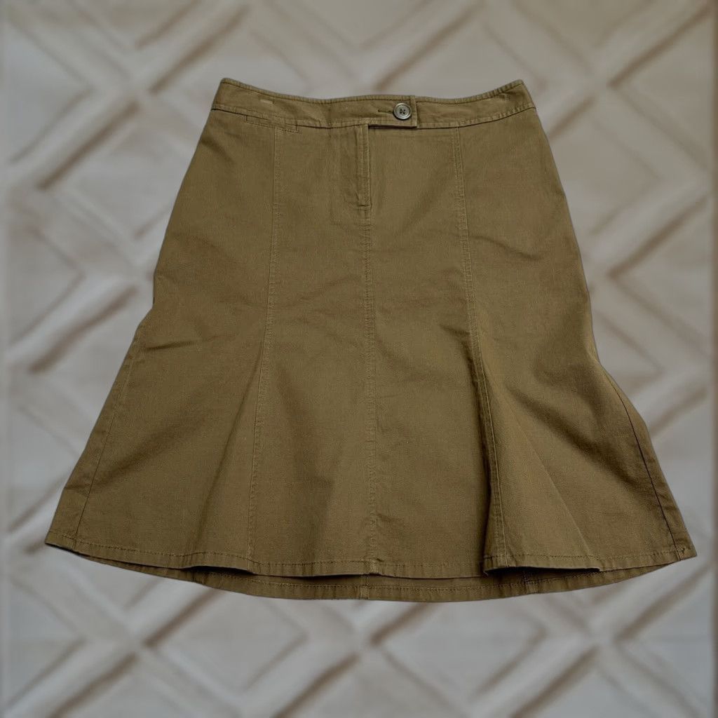 Ann Taylor Ann Taylor Skirt Petites 4P Brown Knee Length Mermaid Stretch Women Size 27" / US 4 / IT 40 - 1 Thumbnail
