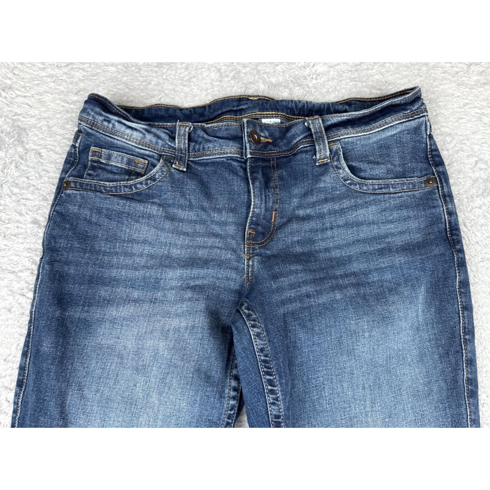 H&M H&M Jeans Womens 10 Bootcut Blue Medium Wash 5-Pocket Stretch Regular Rise 30x32 Mid 90s Theme Mens Womens Girls Size 32" / US 10 / IT 46 - 4 Thumbnail