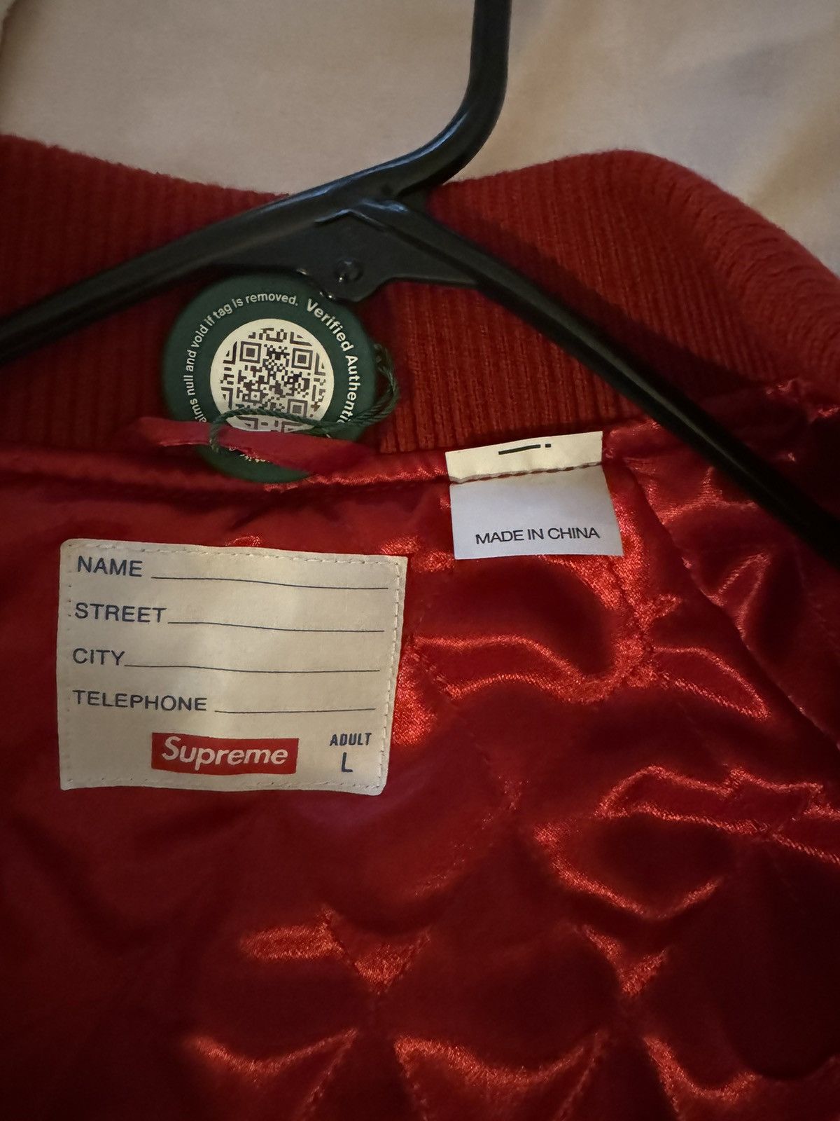 Supreme Supreme AEON Flux Varsity Jacket Size US L / EU 52-54 / 3 - 7 Thumbnail