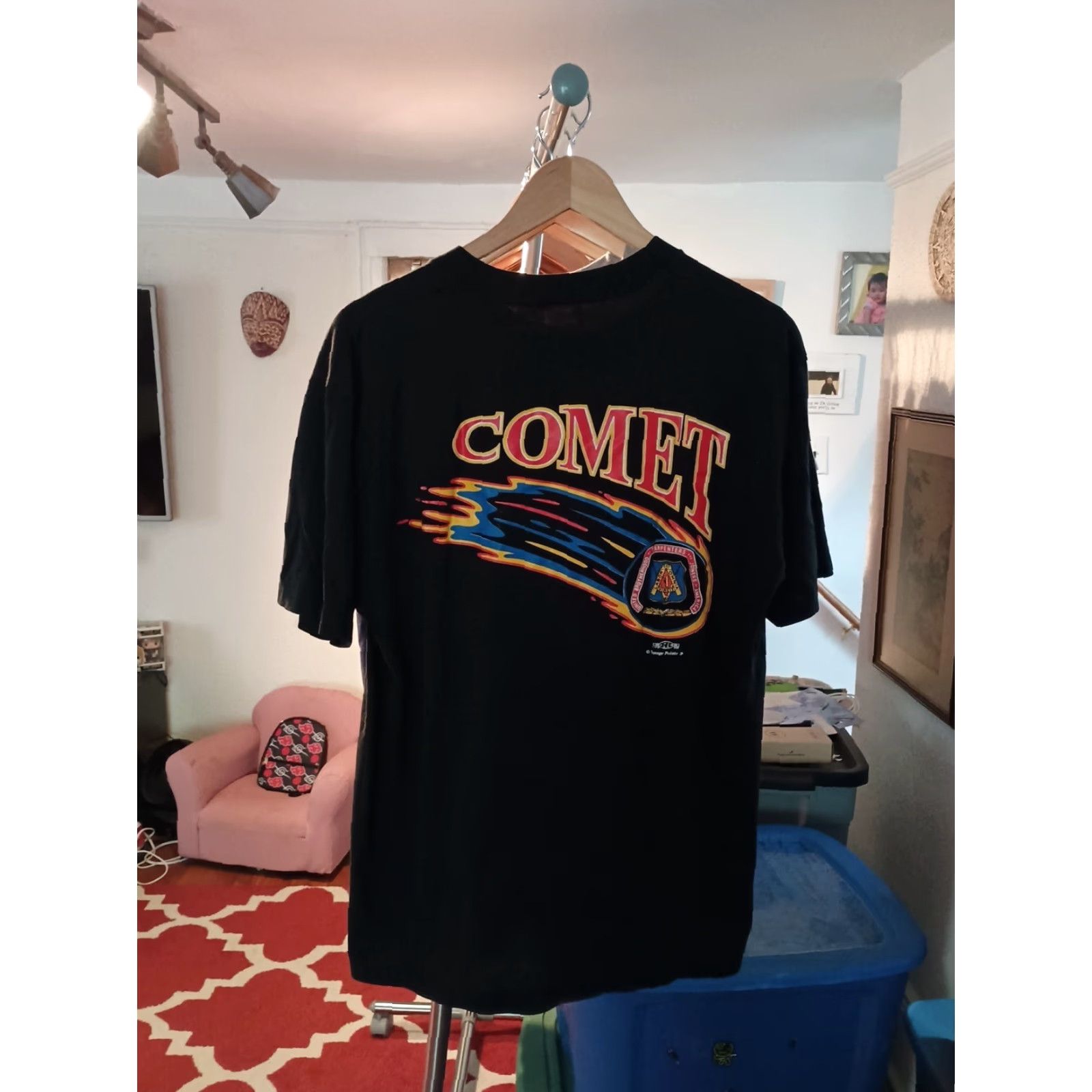 Jerzees VINTAGE Jerzees T-Shirt Carpenters Union Nassau County New York Stitch Union Tee Size XL Black Mens Size US XL / EU 56 / 4 - 4 Thumbnail
