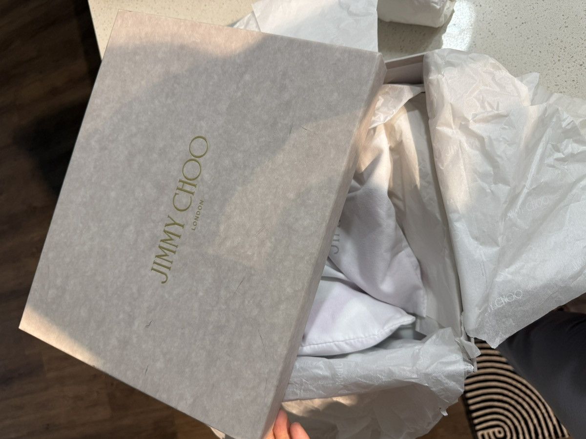 Jimmy Choo Saeda Suede Crystal Ankle-Strap Sandal Size US 9.5 / IT 39.5 - 7 Thumbnail