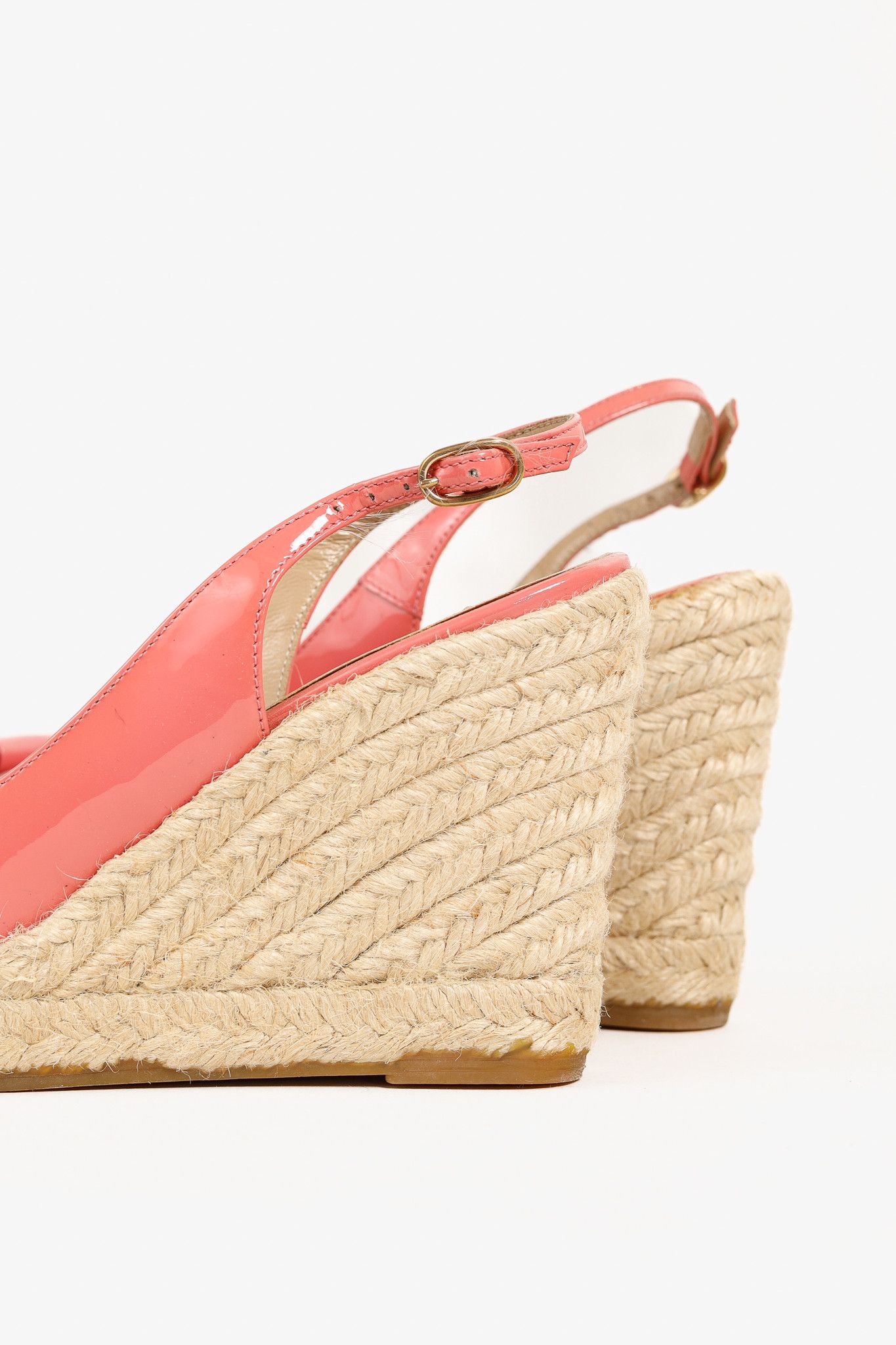 Valentino Valentino Garavani Patent Bow Slingback Espadrille Wedges Size US 7.5 / IT 37.5 - 7 Thumbnail