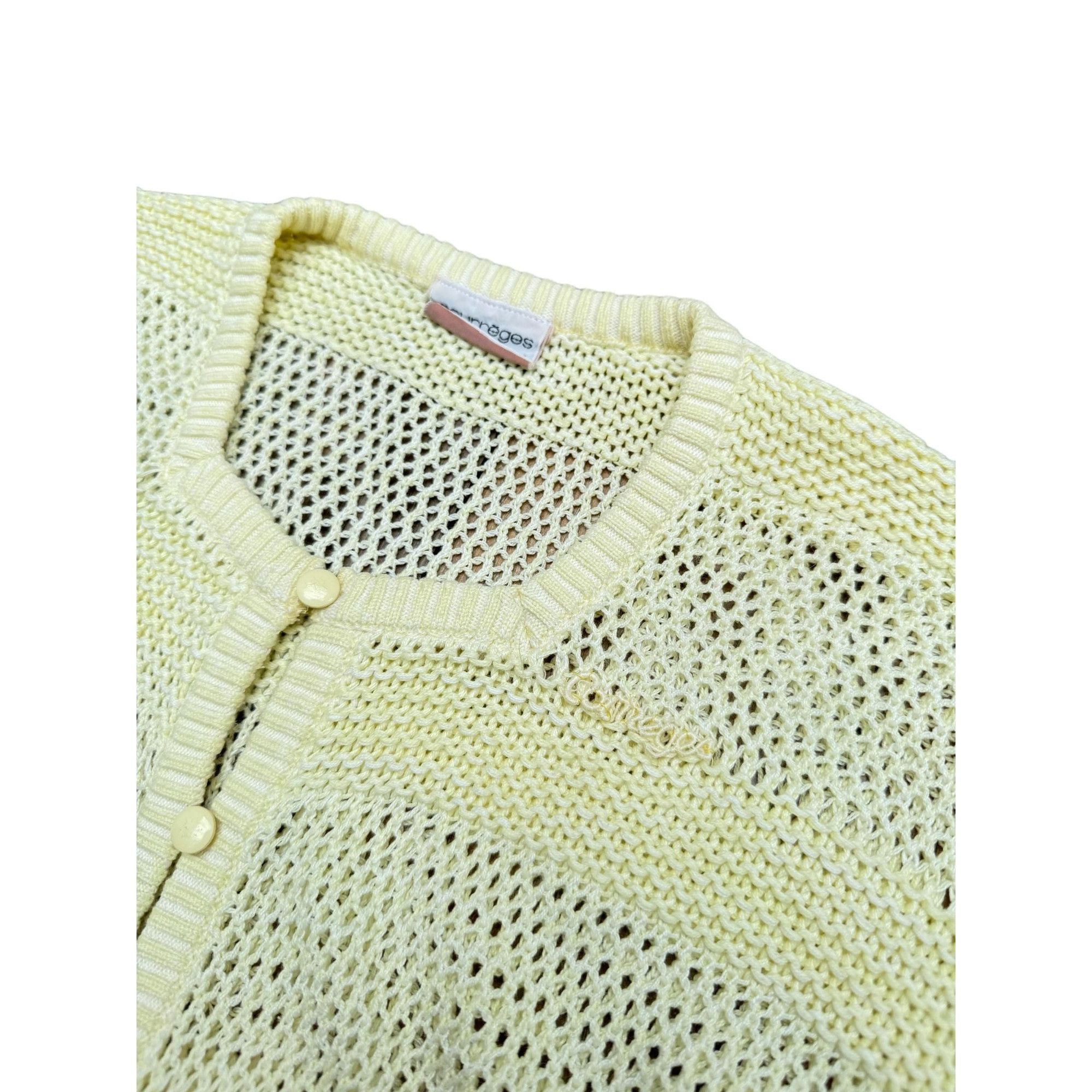 Courreges Vintage 1970S Light Yellow Knit Size S / US 4 / IT 40 - 3 Thumbnail