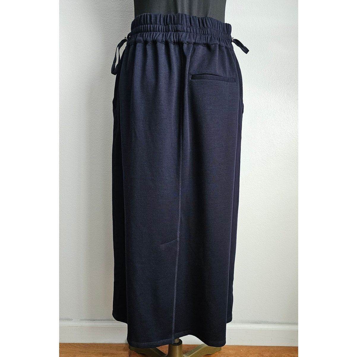 Reiss Reiss Women's Navy Wool-Blend Ruched Jersey Nora Midi Skirt Size 27" / US 4 / IT 40 - 7 Thumbnail