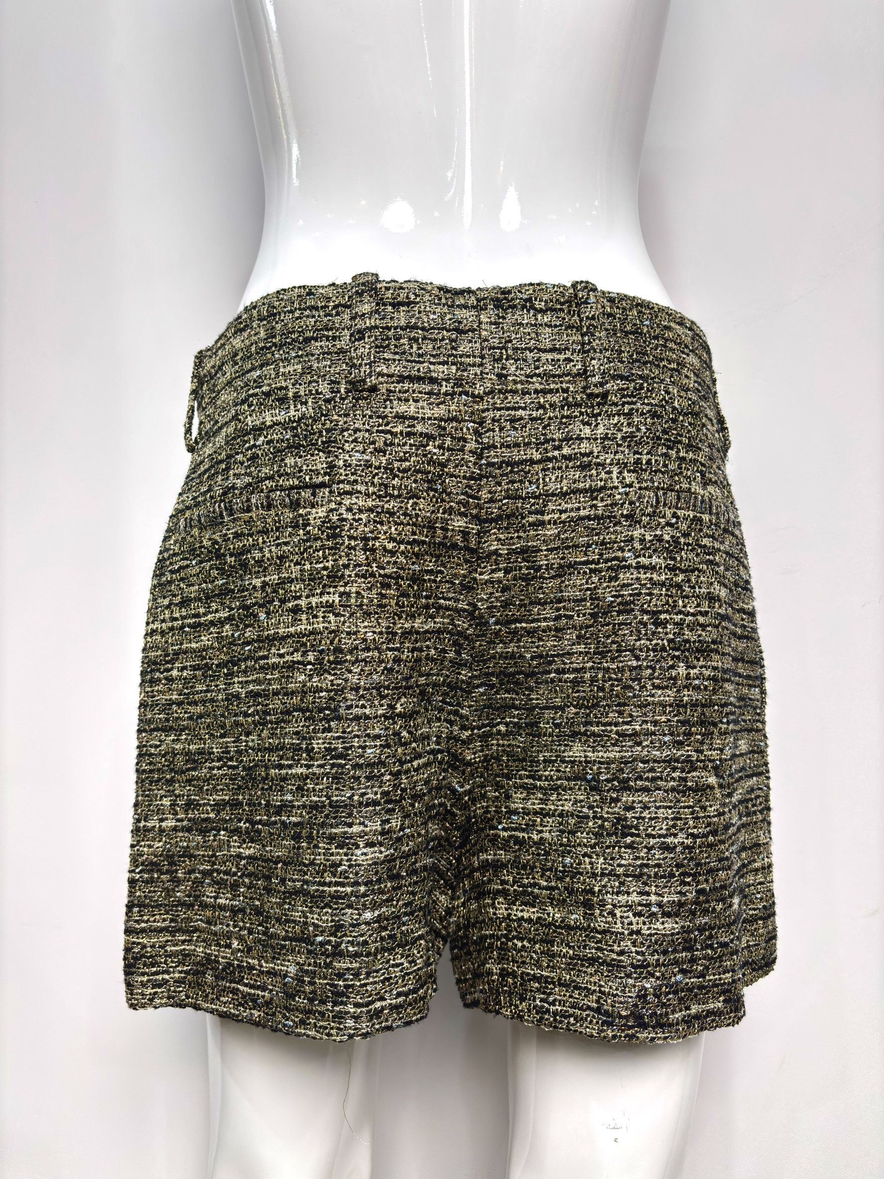 Chloe Chloé Gold & Black Tweed Shorts Size 26" / US 2 / IT 38 - 6 Thumbnail