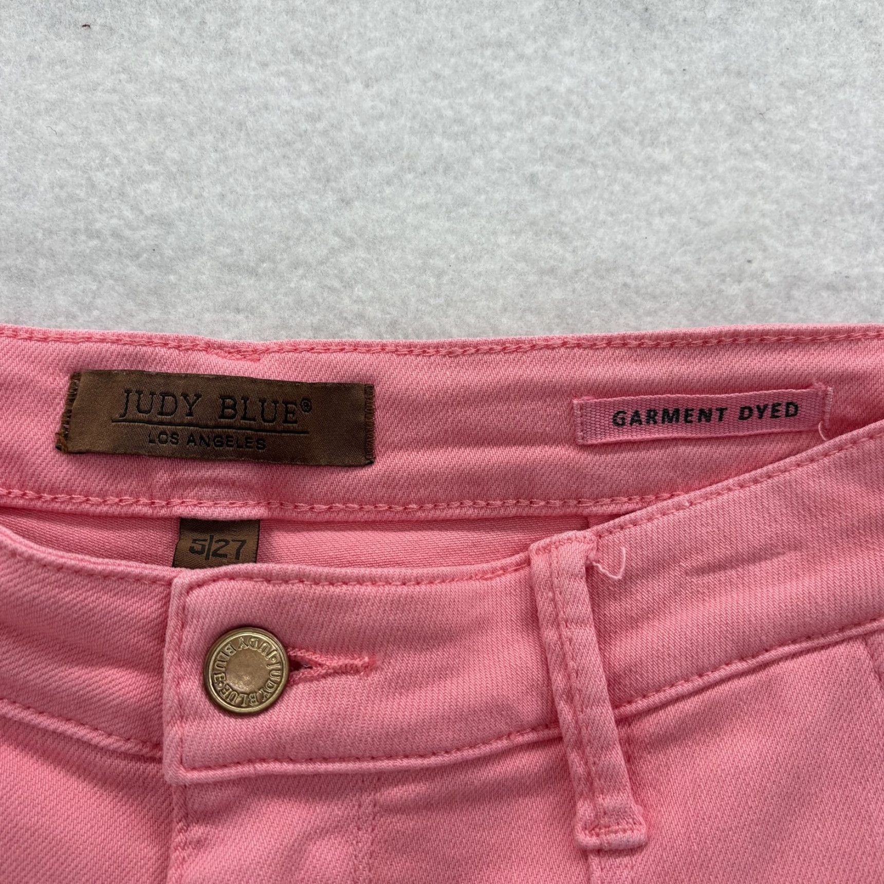 Vintage Judy Blue Cargo Jeans Womens 27 Pink High Rise Straight Denim Jeans Cargo Pocket Size 27" / US 4 / IT 40 - 4 Thumbnail