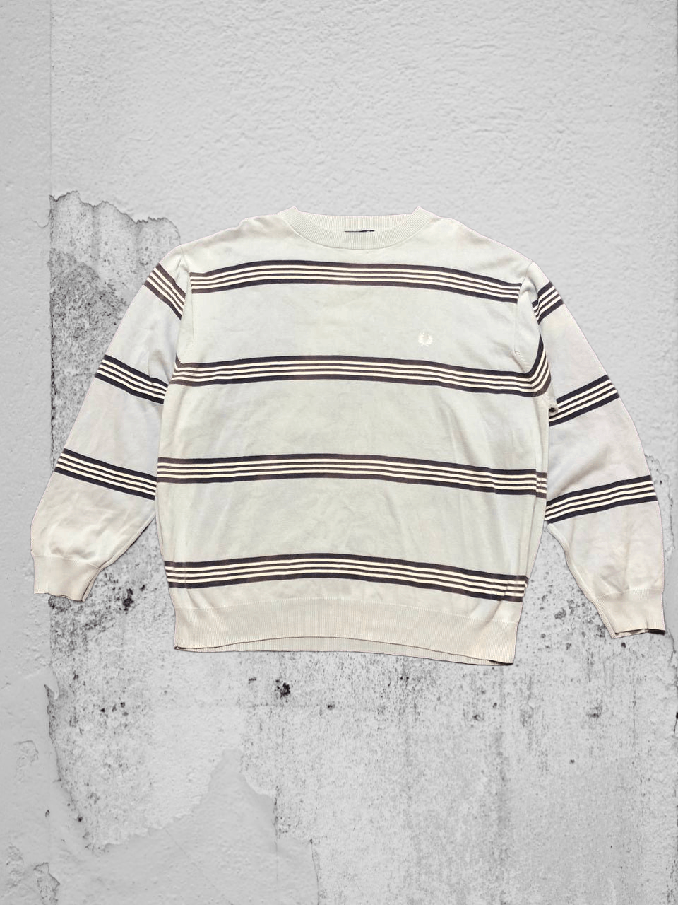 Fred Perry vintage Fred Perry Y2K logo Sweatshirt striped print size XL Size US XL / EU 56 / 4 - 1 Thumbnail