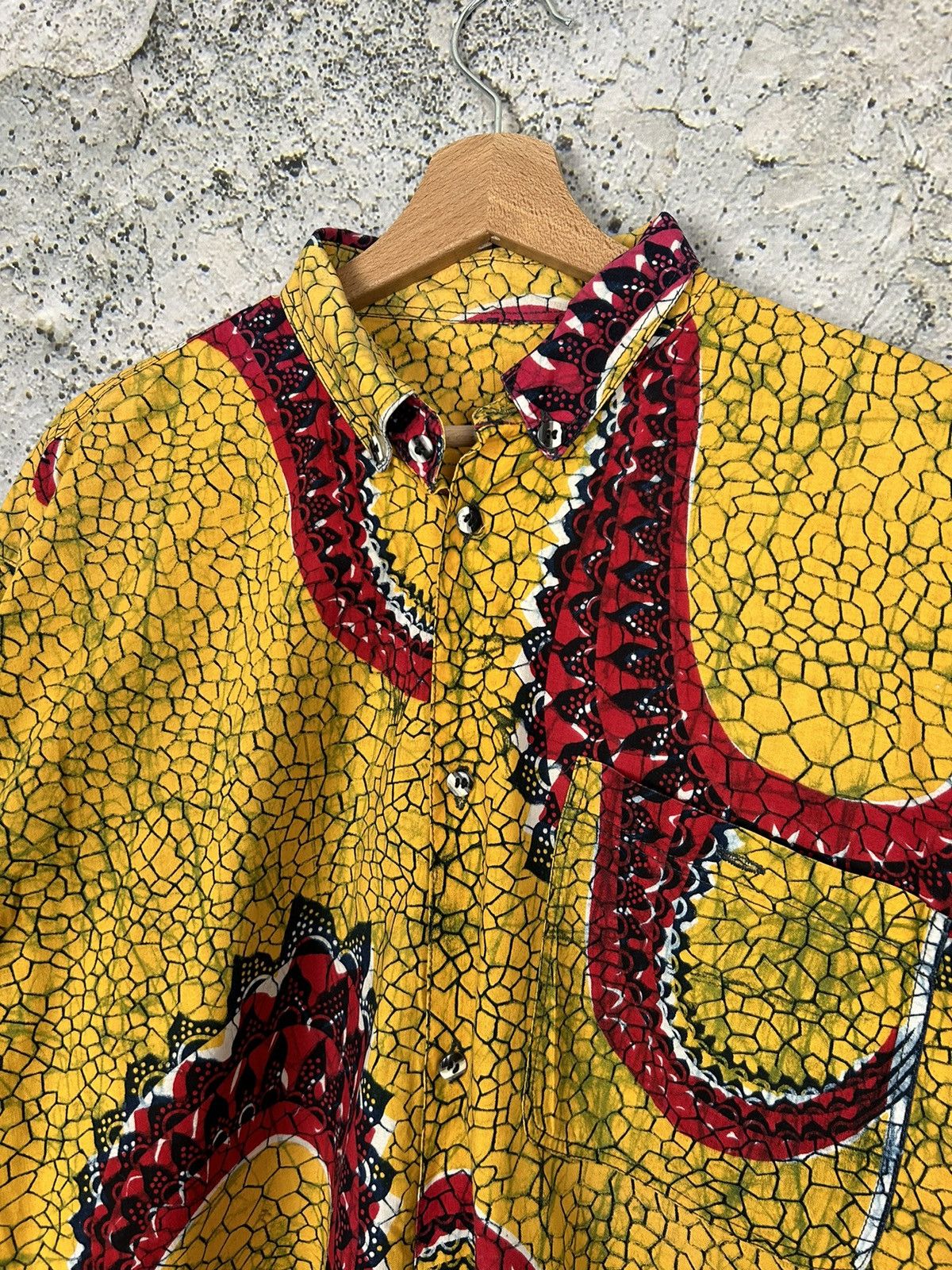 Other Vintage Yellow Hawaiian Shirt 90s Avantgarde Alternative Size US XL / EU 56 / 4 - 3 Thumbnail