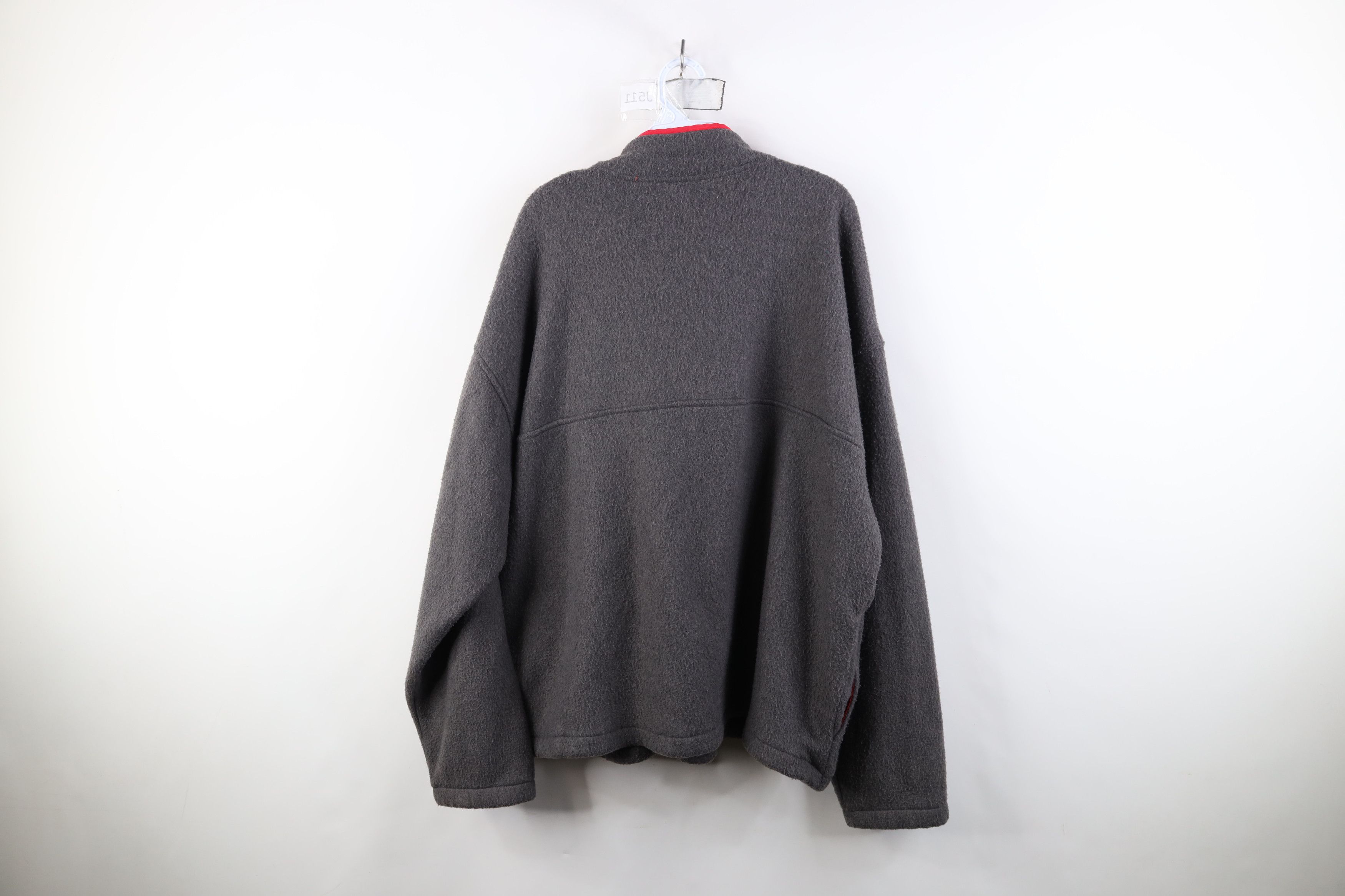 Vintage Vintage 90s Streetwear Half Zip Fleece Pullover Sweater Gray Size US XL / EU 56 / 4 - 10 Thumbnail