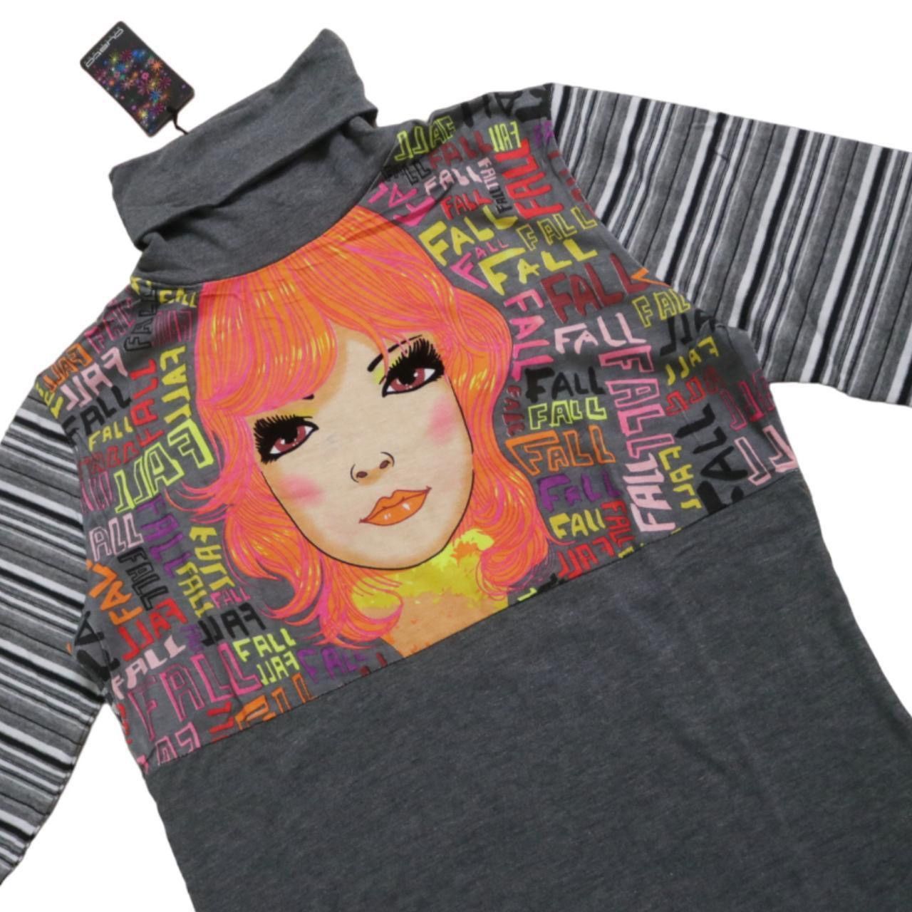 Custo Barcelona × Vintage NWT custo barcelona striped turtle neck figure graphic tee Size M / US 6-8 / IT 42-44 - 3 Thumbnail