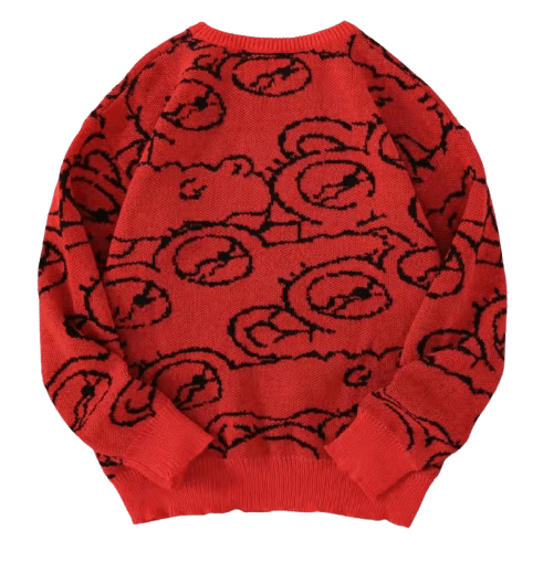 Japanese Brand Crocodile Frog Pattern Sweater Jacquard Knitted Sweatshirt Size US L / EU 52-54 / 3 - 2 Thumbnail