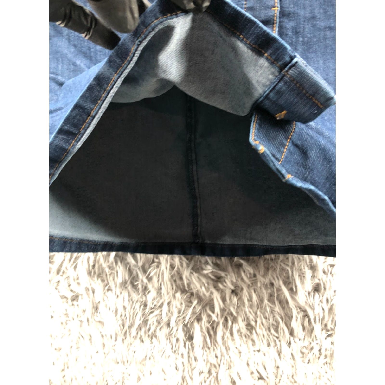 Loft LOFT Skirt Womens Size 2 Blue Denim Pencil Midi Button Closure Slit, Machine Washable, Solid, Mid Rise, Denim, 60s? Size 26" / US 2 / IT 38 - 4 Thumbnail