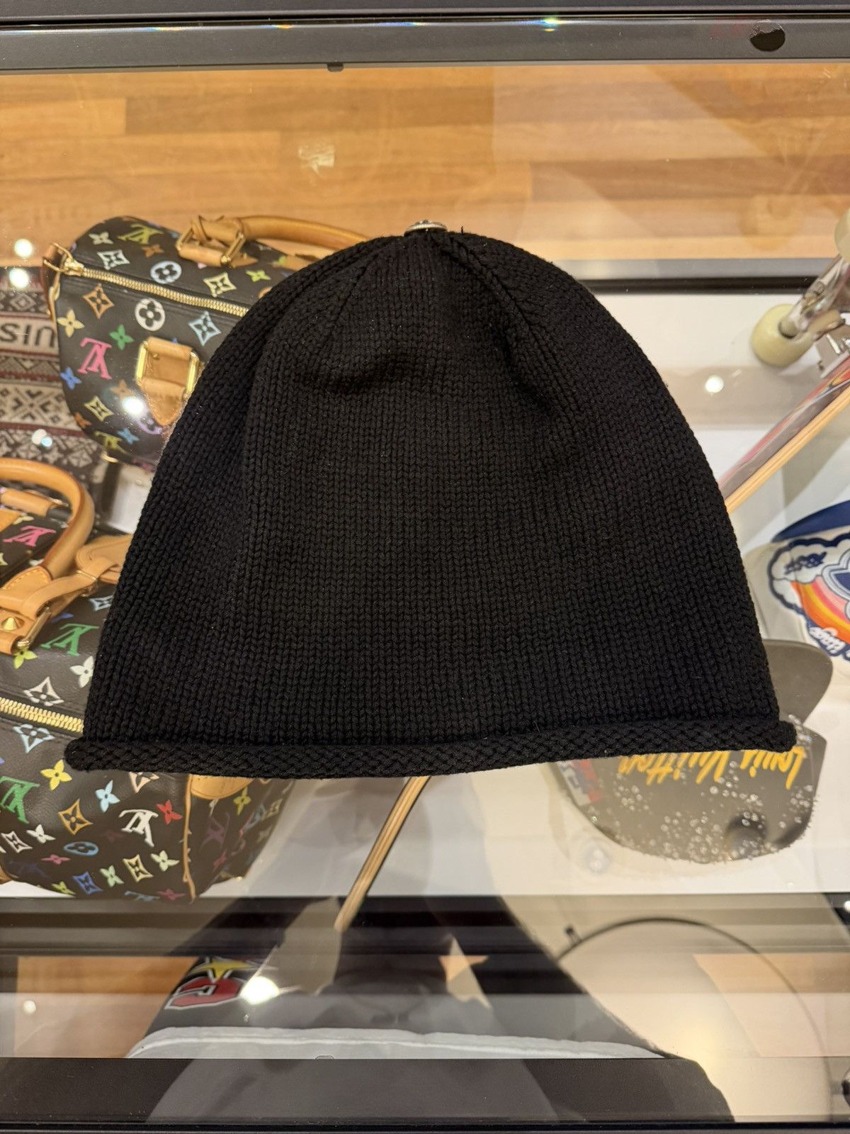 Chrome Hearts Chrome Hearts Oversized Cashmere Beanie - Black Size ONE SIZE - 6 Thumbnail