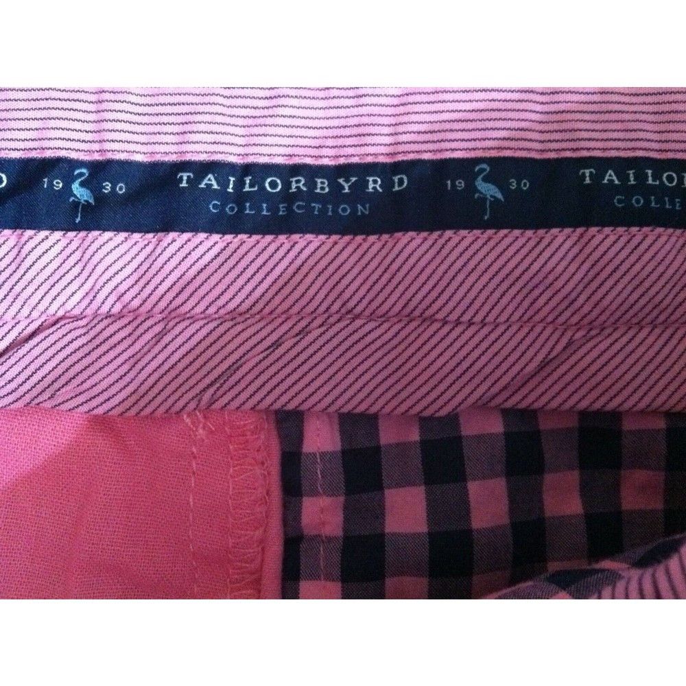 Tailorbyrd TAILORBYRD MENS NEW PINK 100%COTTON CASUAL SHORTS SIZE: 30 Size US 30 / EU 46 - 3 Thumbnail