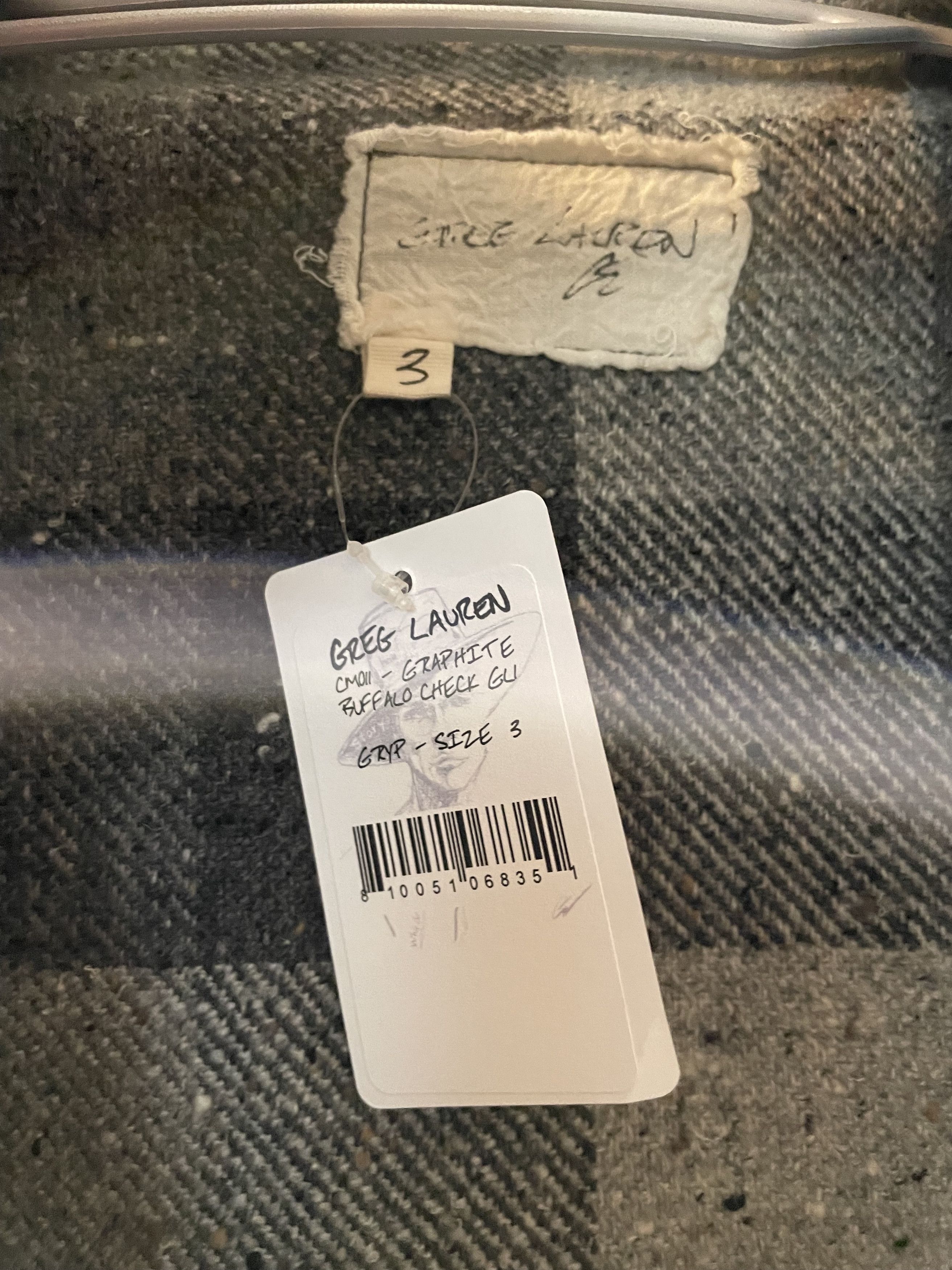 Greg Lauren Greg Lauren Graphite Buffalo Check GL1 Size US L / EU 52-54 / 3 - 2 Thumbnail