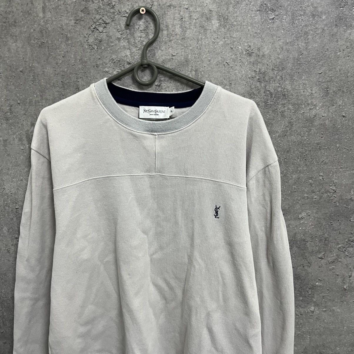 Yves Saint Laurent Vintage Yves Saint Laurent Sweatshirt YSL Double Big Logo Size US XL / EU 56 / 4 - 5 Thumbnail