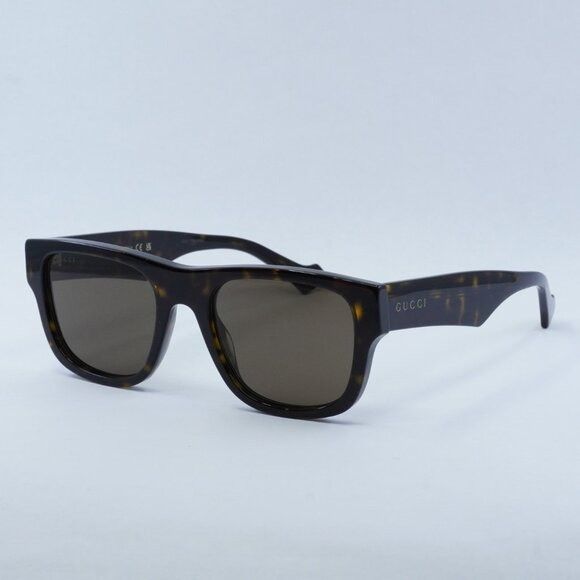 Gucci Gucci GG1427S 003 Sunglasses Dark Havana Square Frame, Brown Size ONE SIZE - 1 Thumbnail