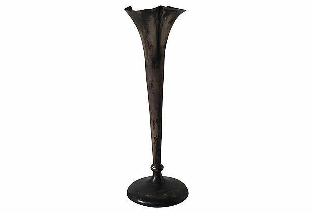 Designer English Sterling Ruffled Edge Bud Vase Size ONE SIZE - 1 Thumbnail