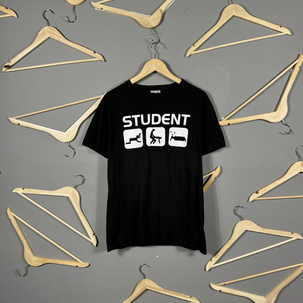 Vintage Vintage Student Funny T-shirt Size US L / EU 52-54 / 3 - 1 Thumbnail