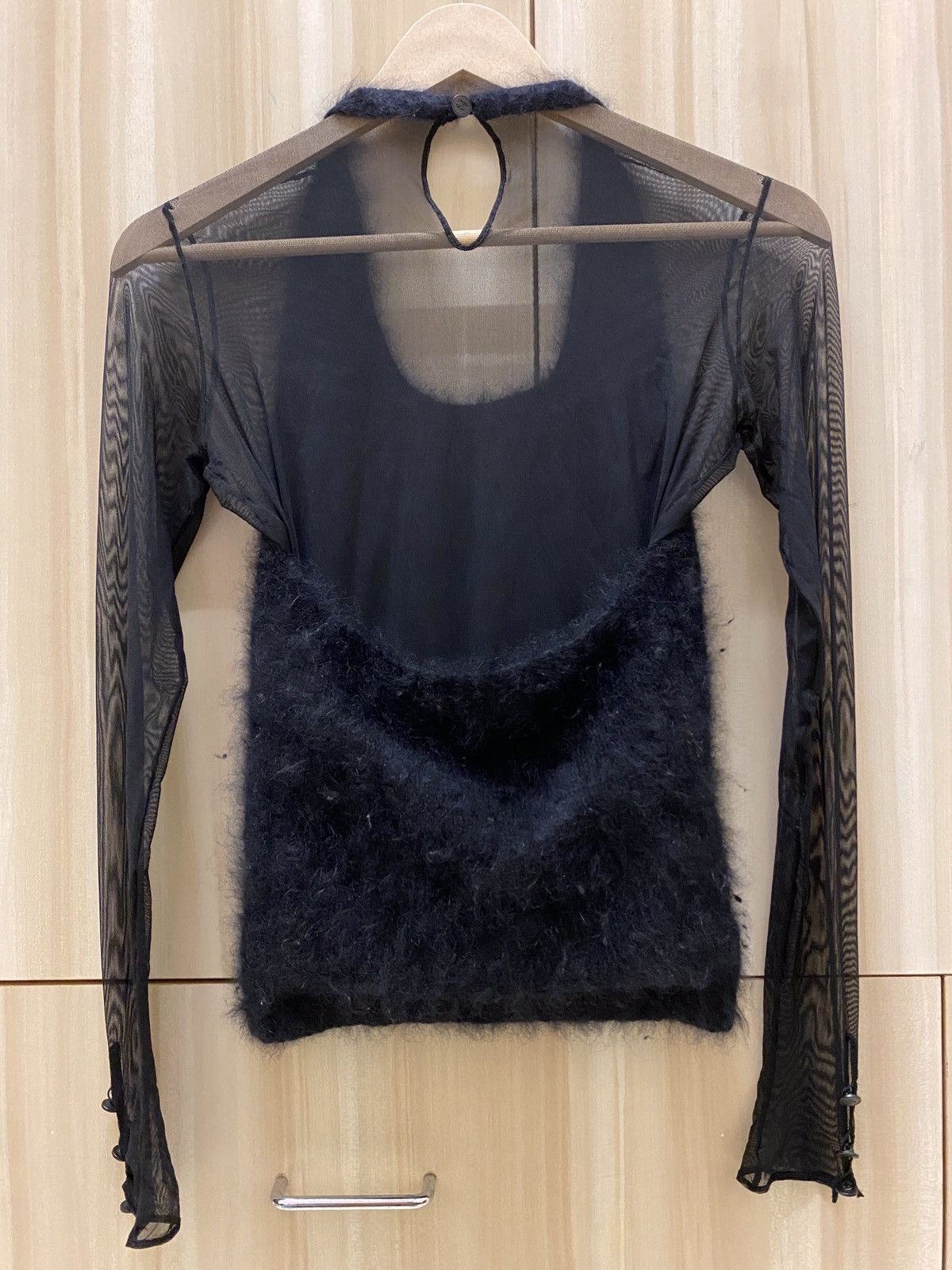 Chanel Chanel Black Angora Transparent Sleeve Tops Size S / US 4 / IT 40 - 5 Thumbnail