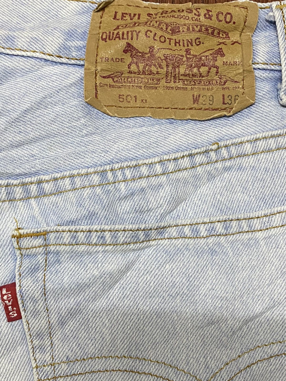 Levi's Vintage Clothing Vintage Levis501 90s Blue Faded Wash Loose Jeans Size US 28 / EU 44 - 15 Thumbnail