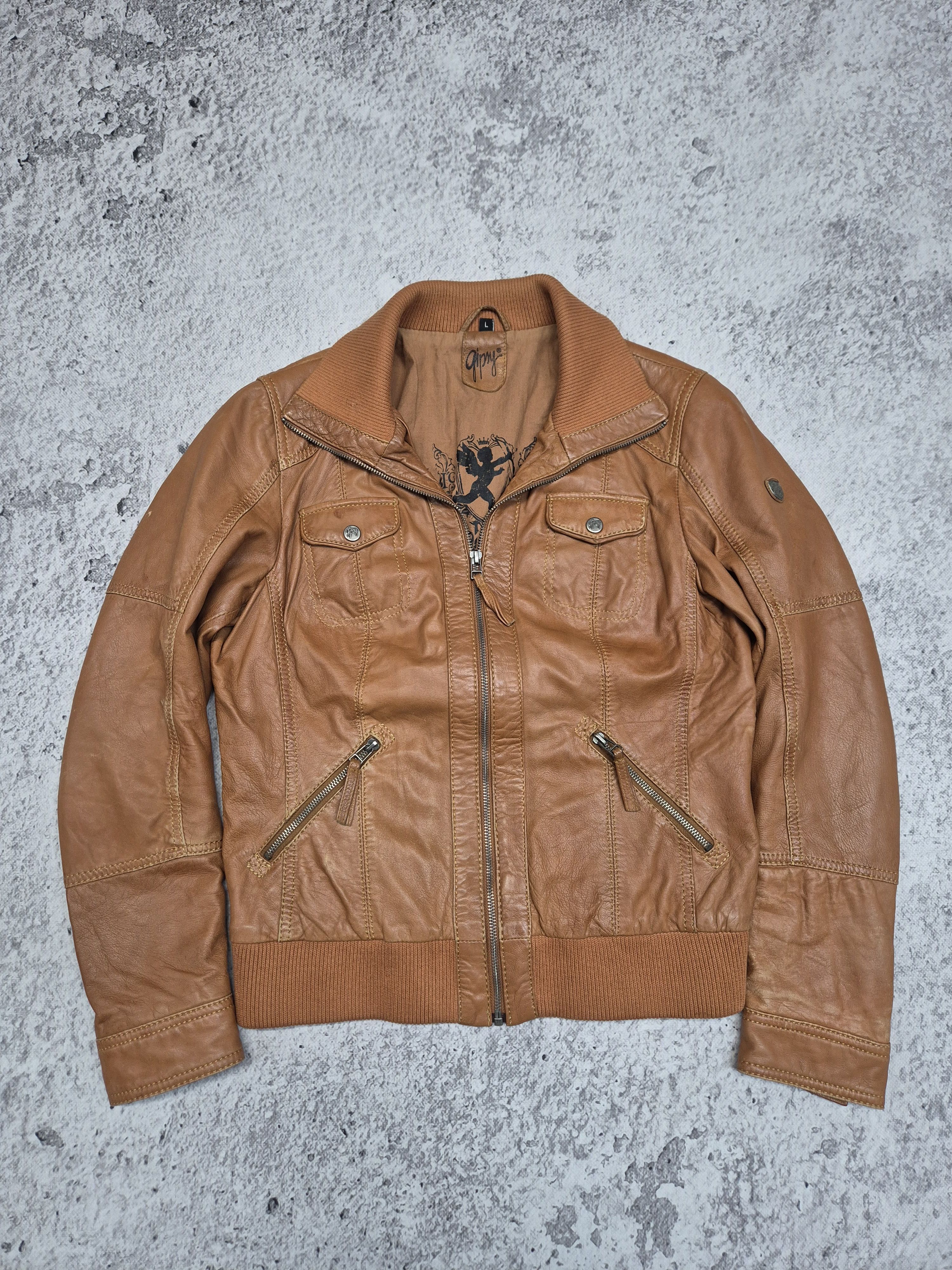 Vintage Vintage Avant Garde Leather Jacket Size L / US 10 / IT 46 - 1 Thumbnail