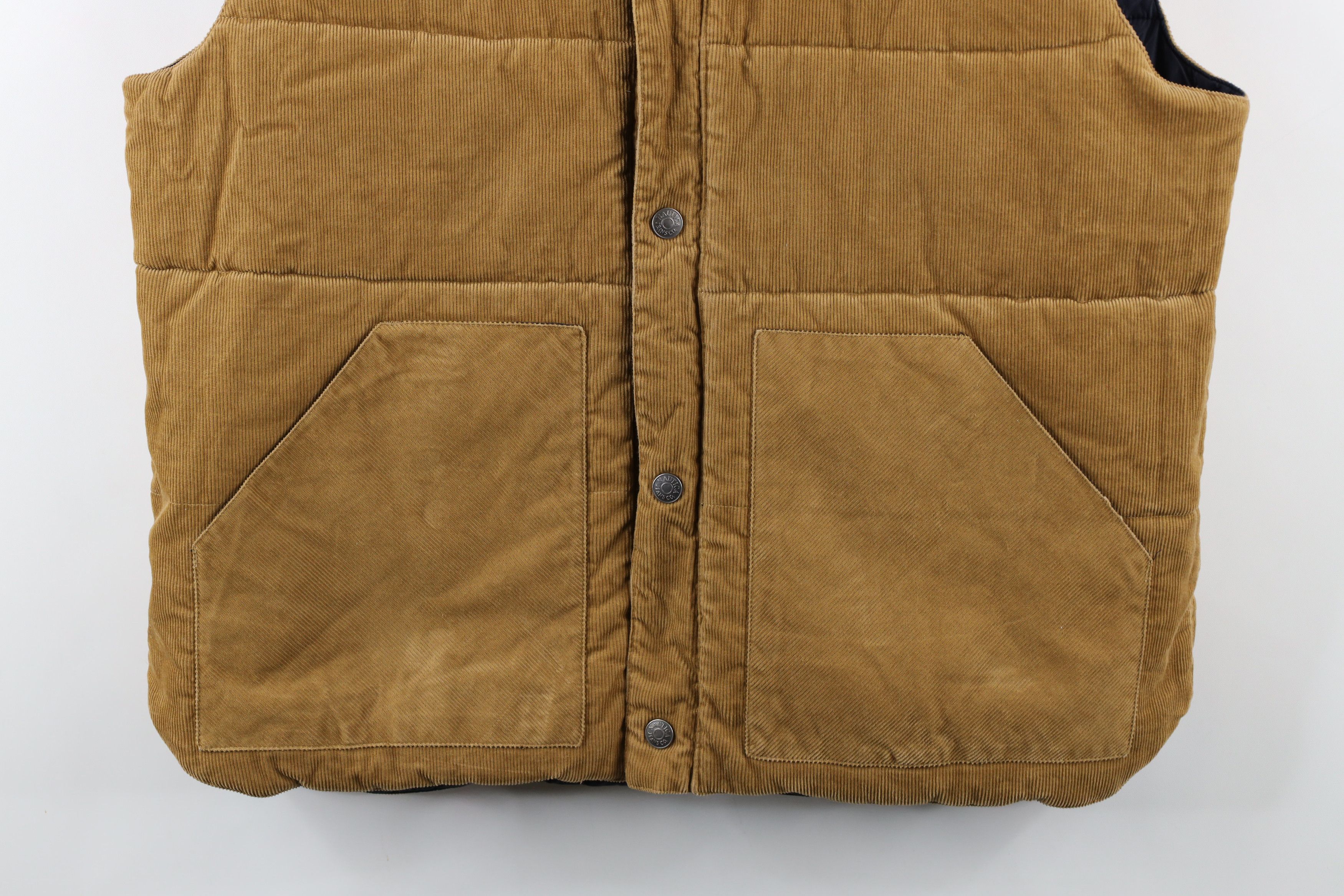 Nautica × Vintage Vintage 90s Nautica Reversible Corduroy Puffer Vest Jacket Size US XL / EU 56 / 4 - 14 Thumbnail
