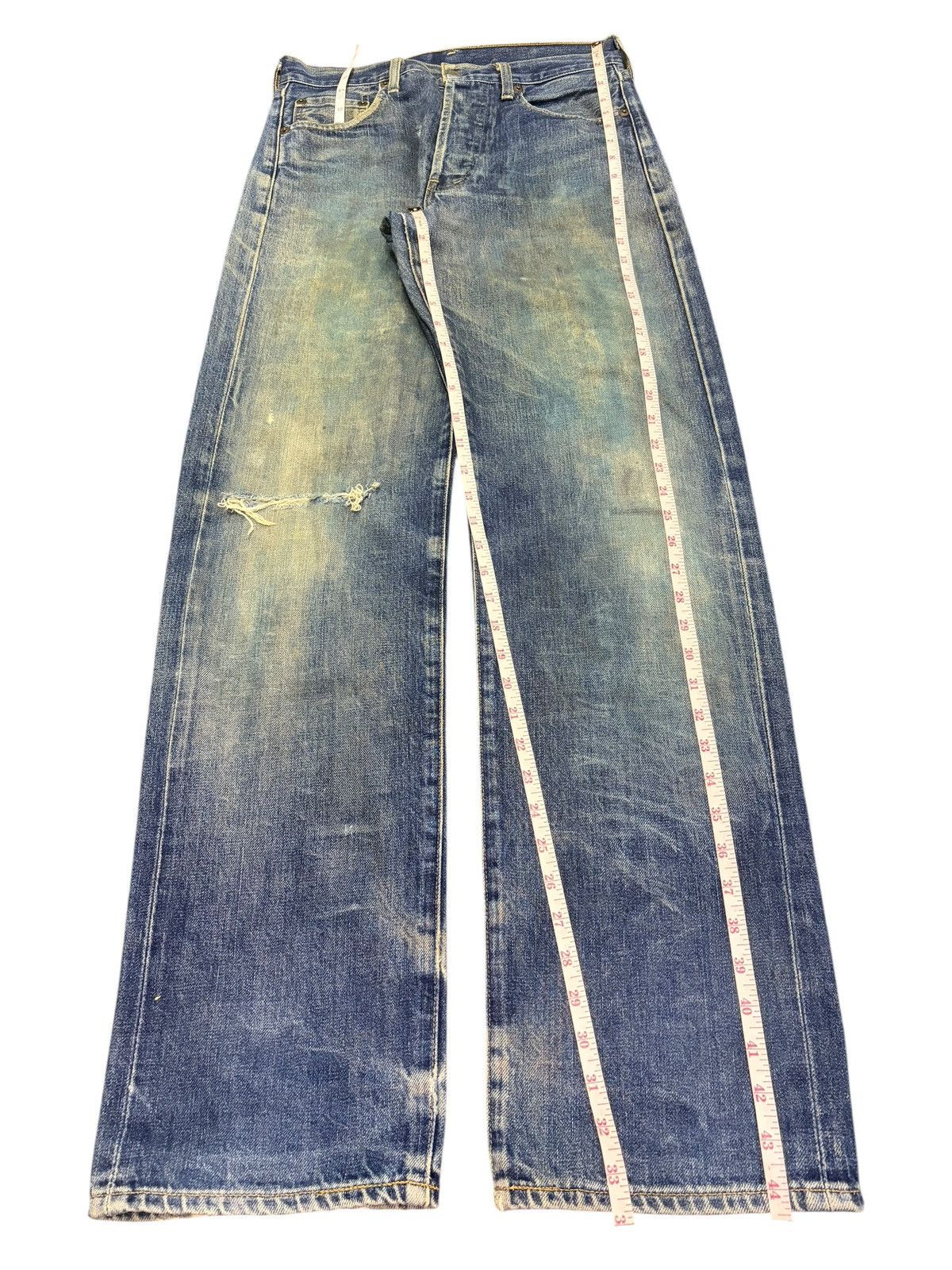 Levi's Vintage 90s Levis 503B Big E Selvedge Distress Loose Jeans Size US 30 / EU 46 - 7 Thumbnail