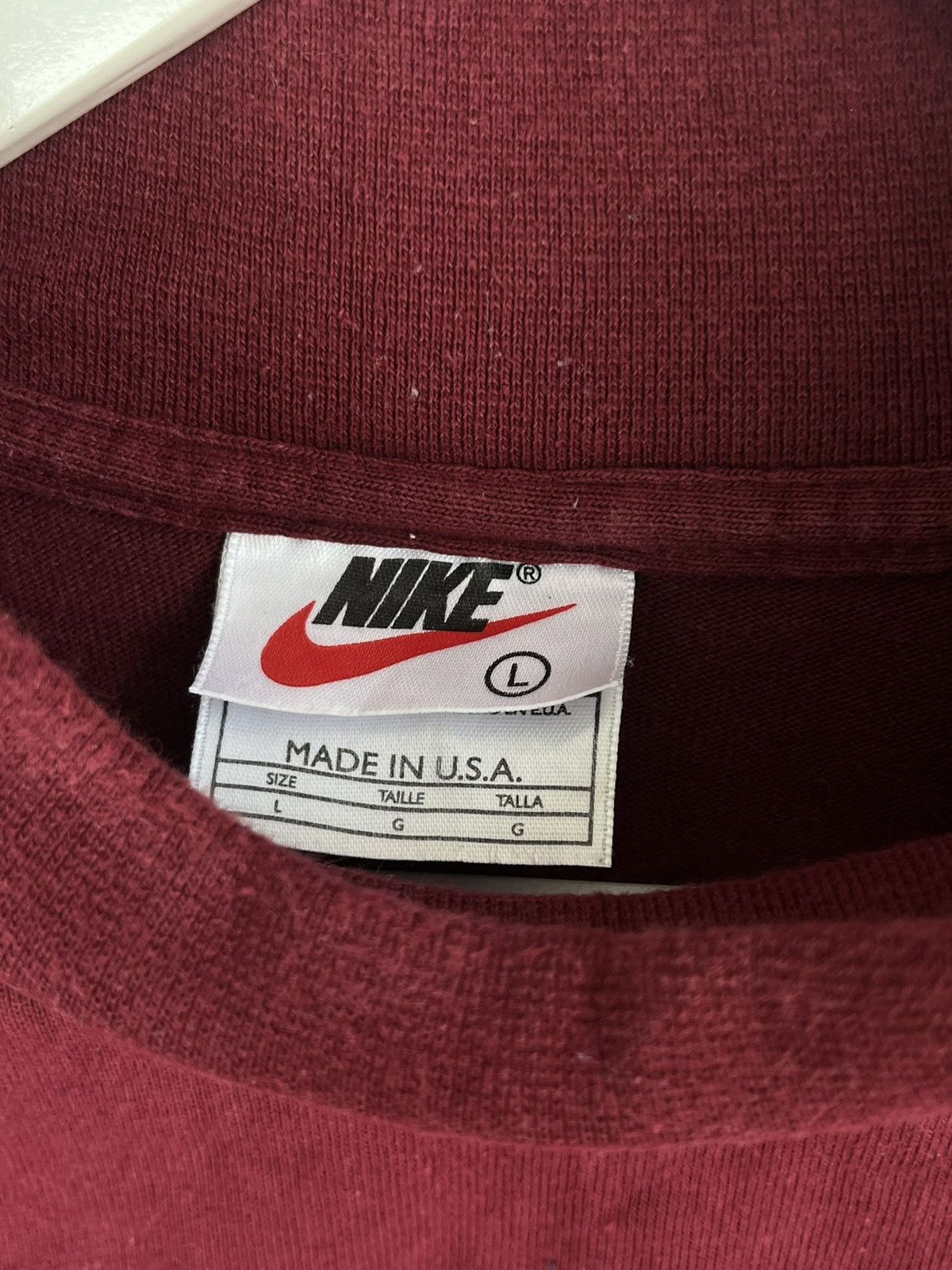 Nike Vintage Burgundy Nike Turtleneck Made in USA Longsleeve Size US L / EU 52-54 / 3 - 2 Thumbnail
