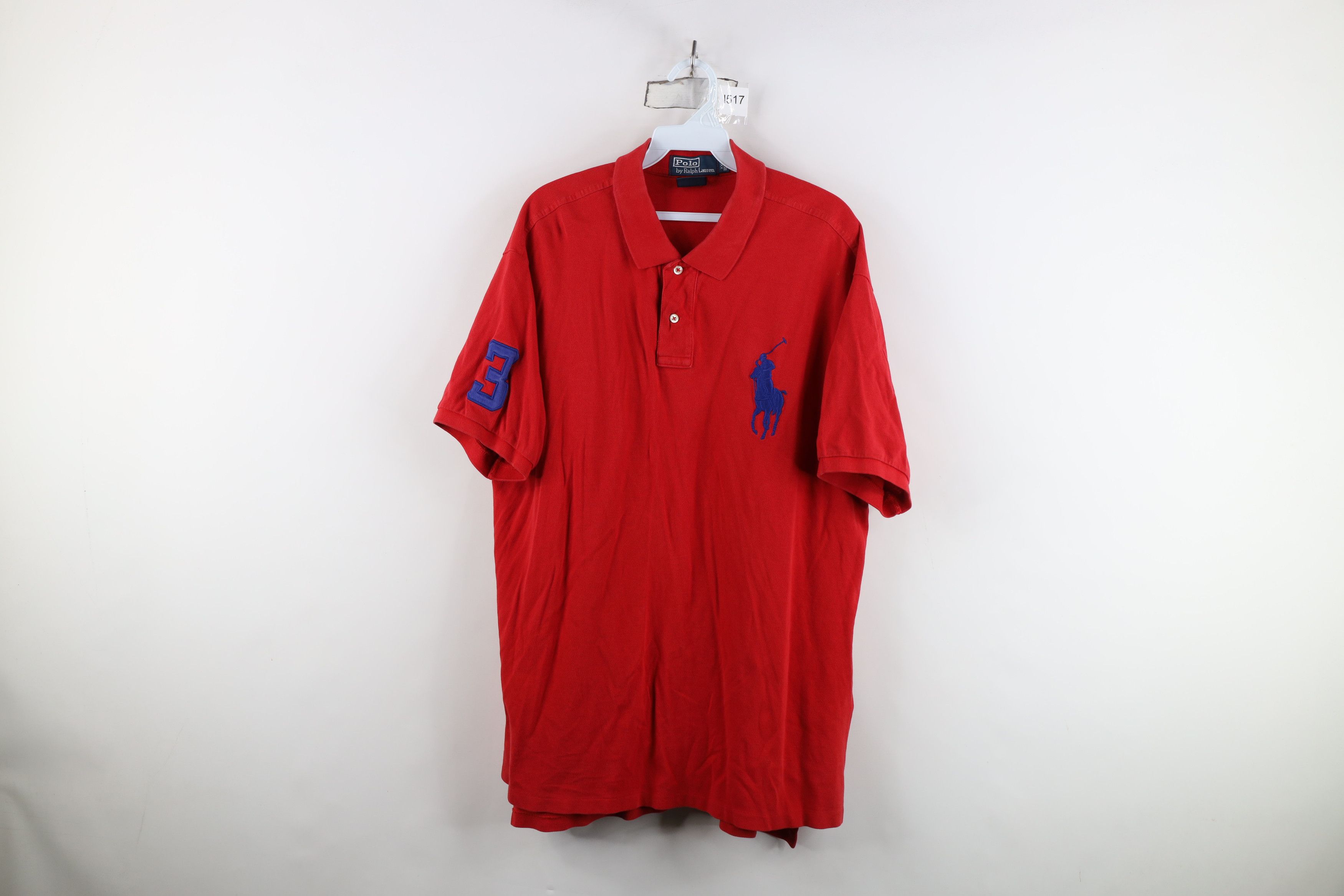 Ralph Lauren Vintage 90s Ralph Lauren Big Pony Collared Polo Shirt Red Size US XXL / EU 58 / 5 - 1 Thumbnail