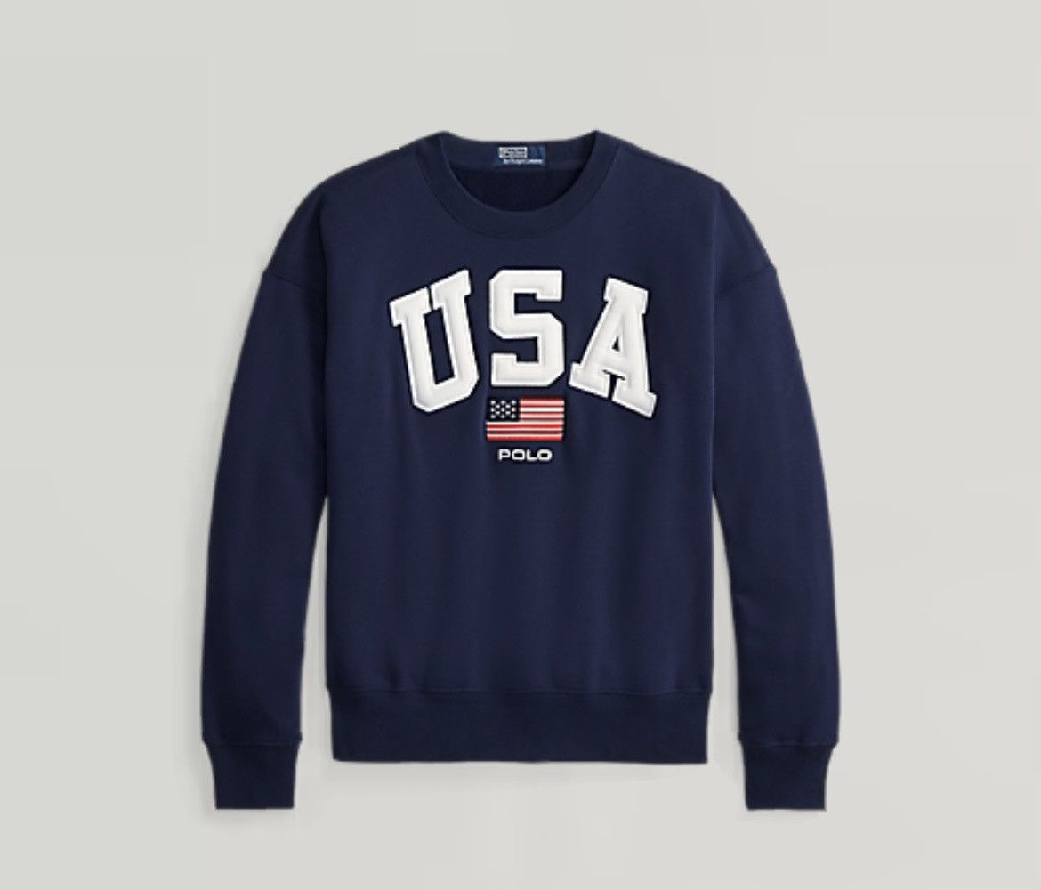 Polo Ralph Lauren Polo Ralph Lauren Vintage Fit Flag Fleece Sweatshirt Size M / US 6-8 / IT 42-44 - 1 Thumbnail