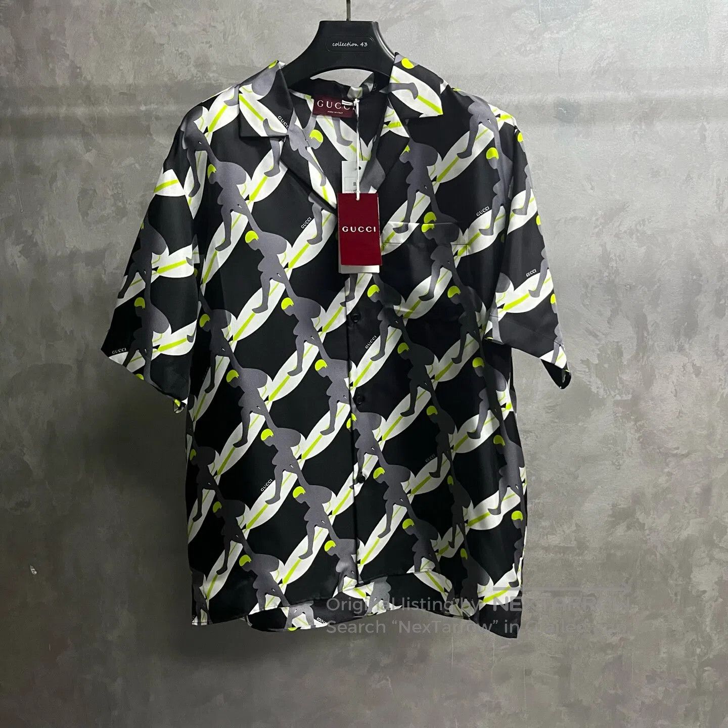 Gucci Guicci Black printed short-sleeved shirt| Size US M / EU 48-50 / 2 - 1 Thumbnail