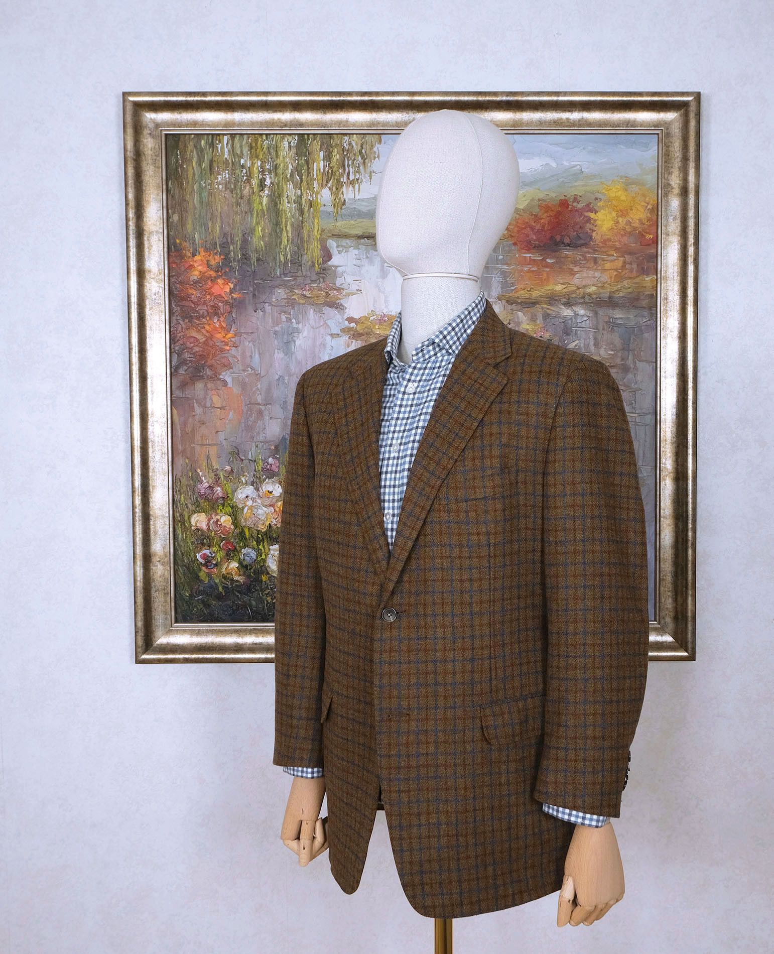 Corneliani Corneliani, brown tweed jacket, size 54EU Size 44R - 3 Thumbnail