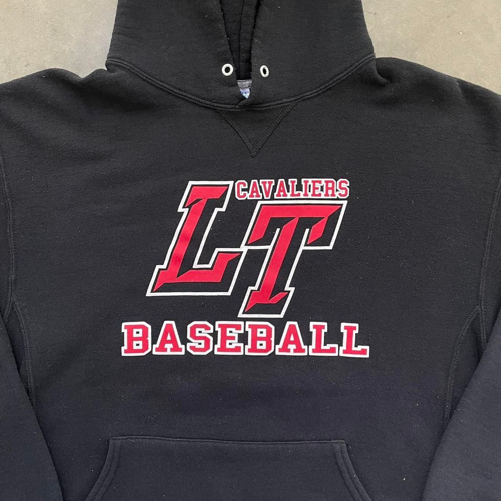 Russell Athletic Vintage “Lake Travis Baseball” Black Russell Hoodie Size US L / EU 52-54 / 3 - 3 Thumbnail