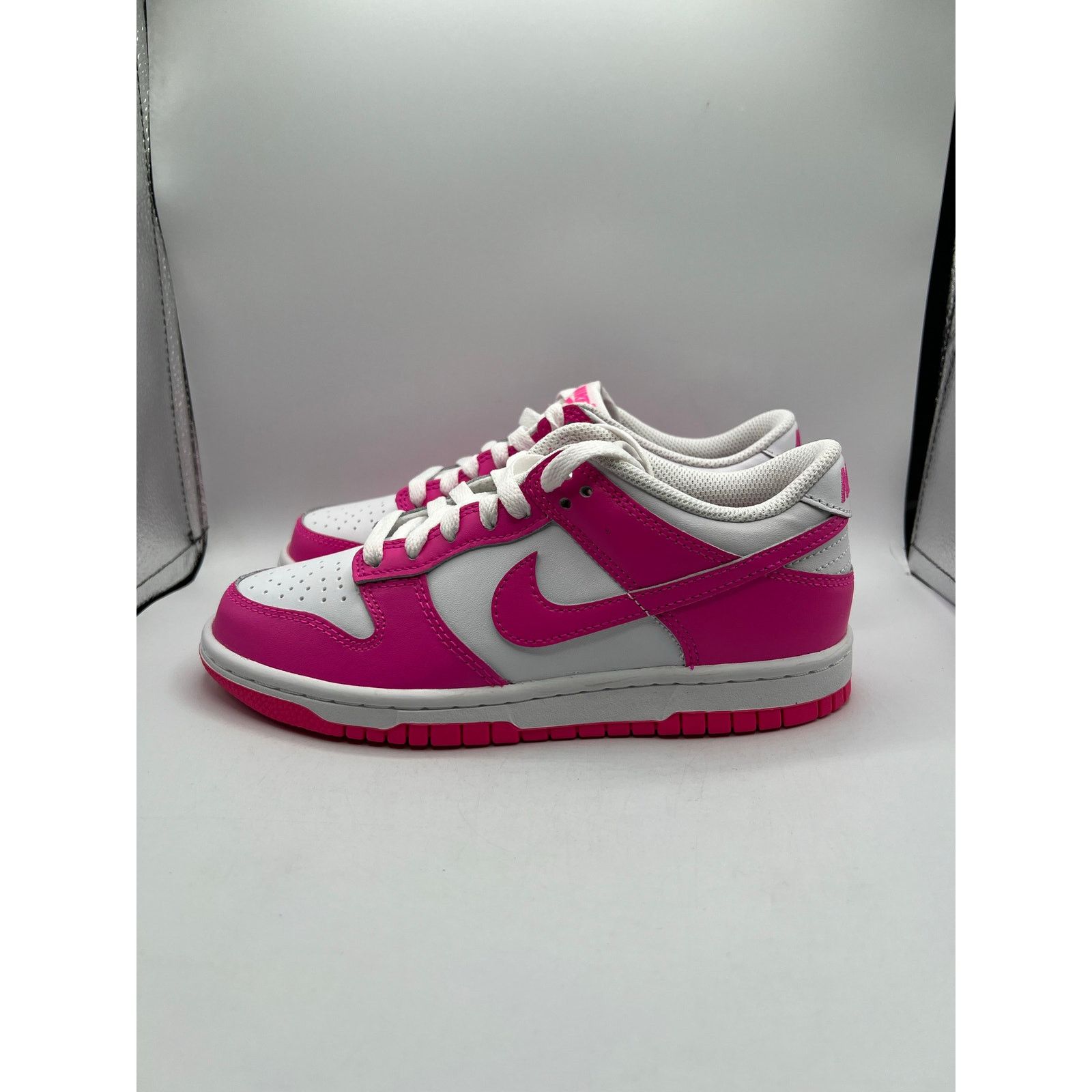 Nike Nike Dunk Low GS “Laser Fuchisa” size 7y/8.5 women’s Size US 8.5 / IT 38.5 - 1 Thumbnail
