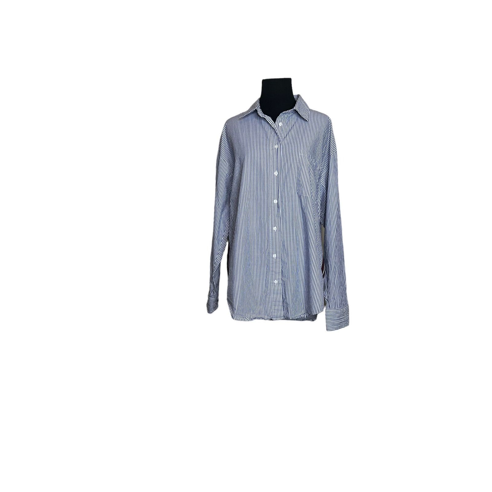 Forever 21 Forever 21 striped long sleeves button shirt size Large Size L / US 10 / IT 46 - 8 Thumbnail