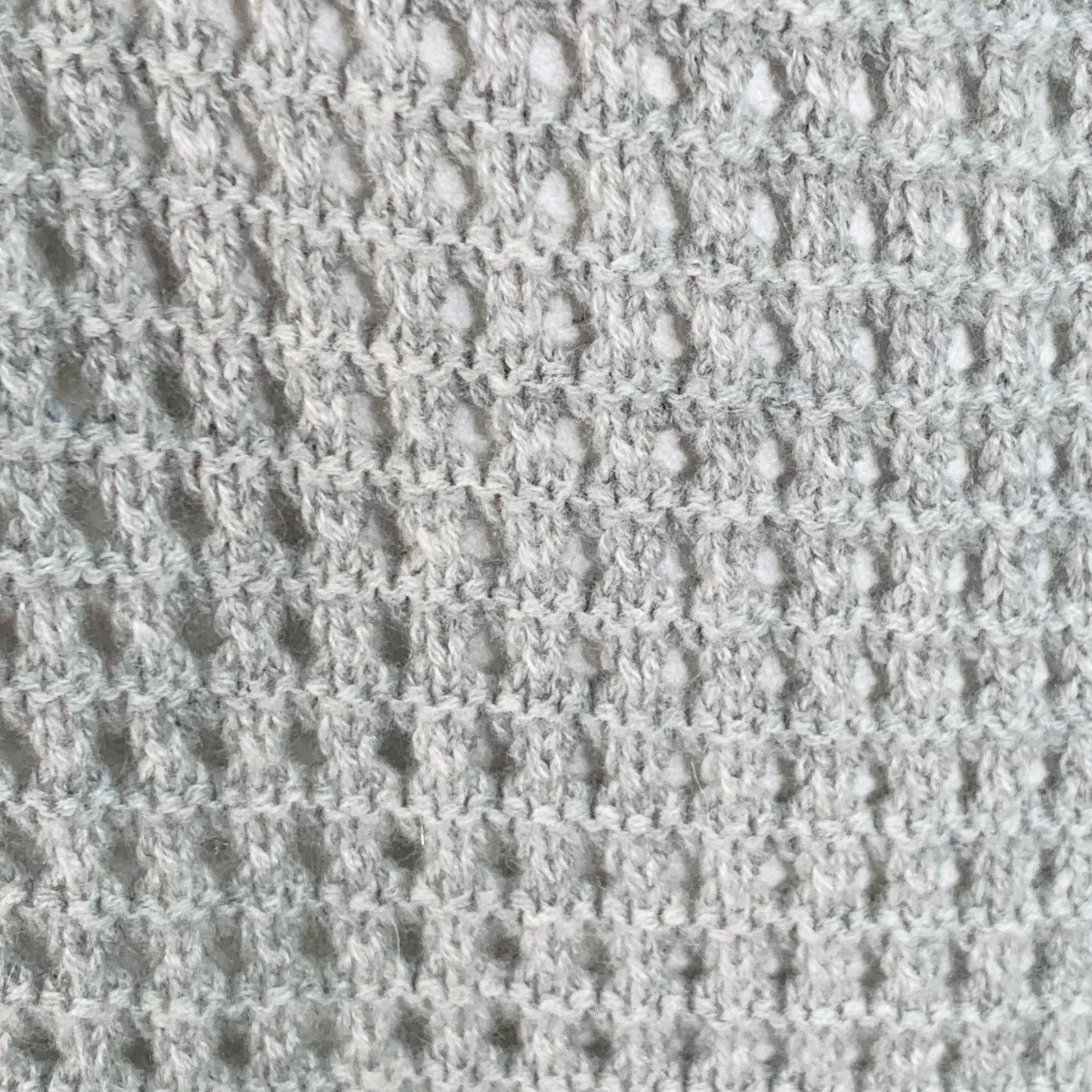 Agnona AGNONA Grey Heather Cashmere Knit Mesh Open Front Cardigan Size L / US 10 / IT 46 - 2 Thumbnail