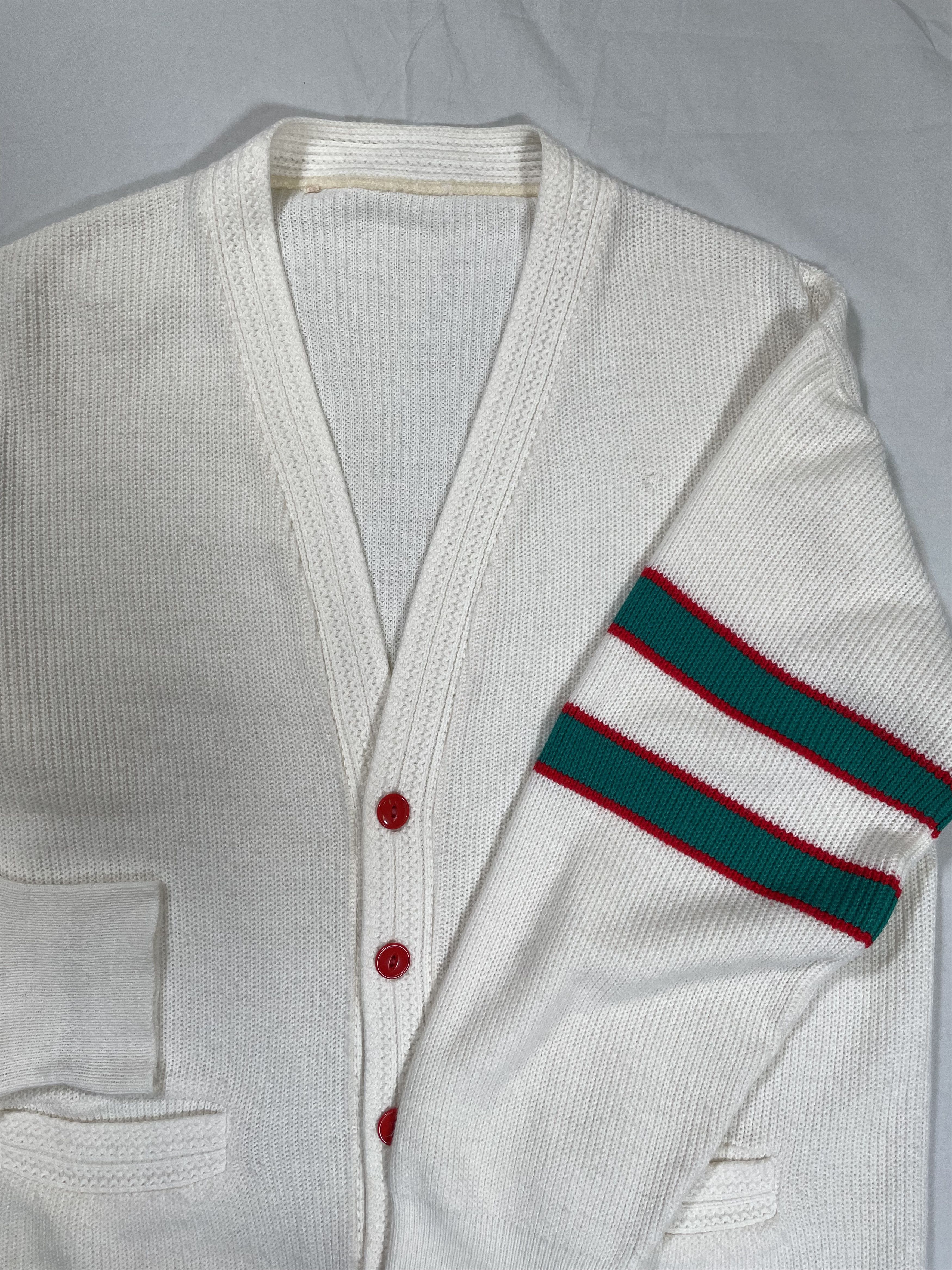 Vintage VTG 1960's Letterman/Varsity Knit Cardigan Sweater Size US XL / EU 56 / 4 - 4 Thumbnail