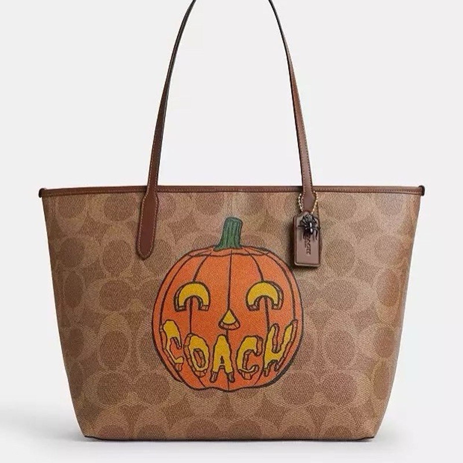 Coach NWT Coach City Tote Bag Halloween CCE70 Gold/Tan 2025 Size ONE SIZE - 7 Thumbnail