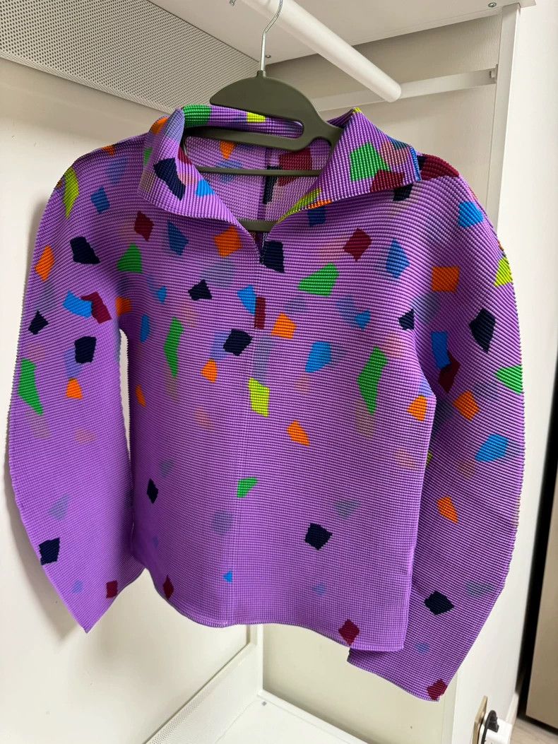 Issey Miyake issey miyake size:one size Purple high-necked long-sleeved Size XXS / US 00 / IT 34 - 1 Thumbnail